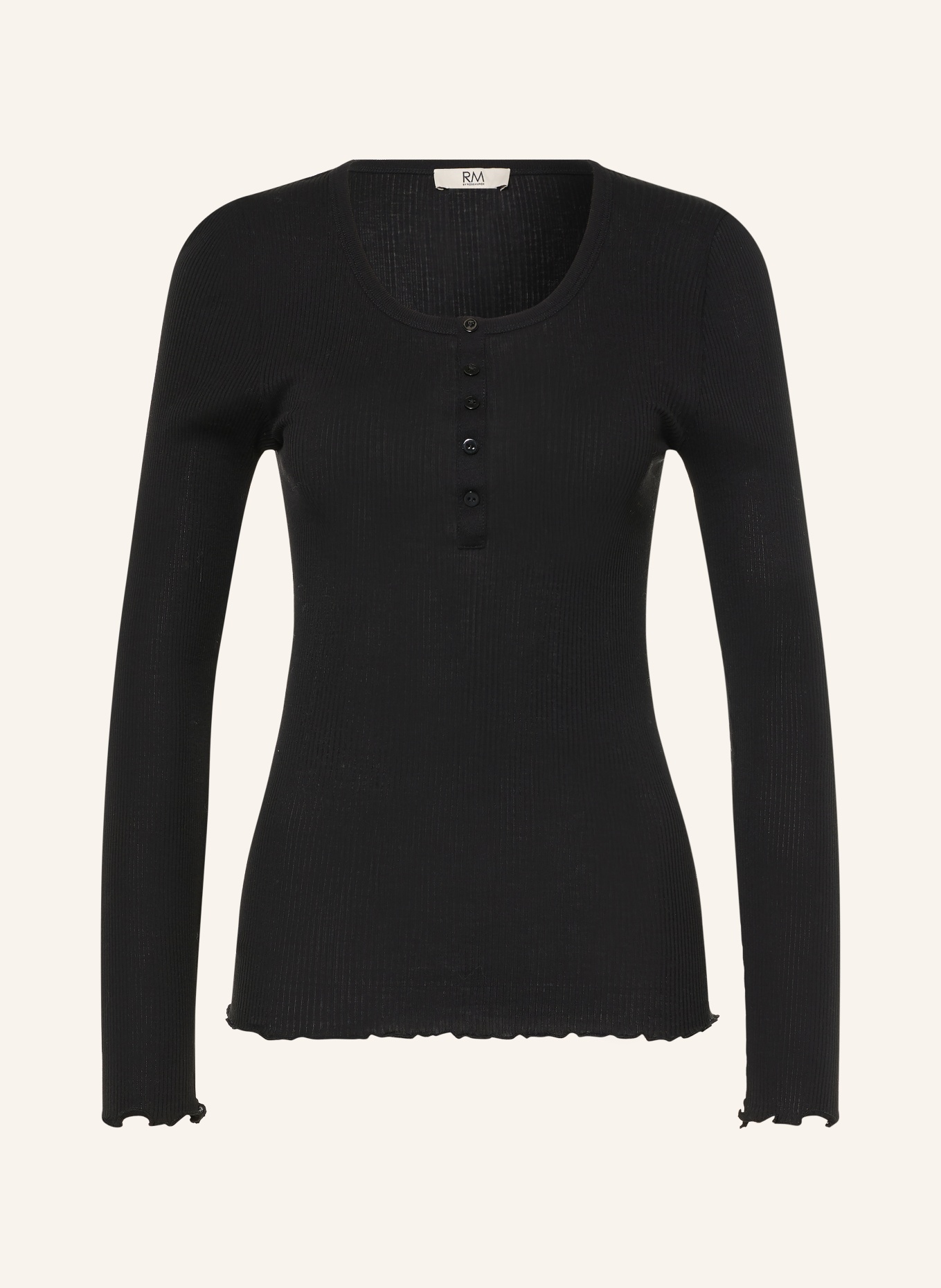 rosemunde Longsleeve: SCHWARZ