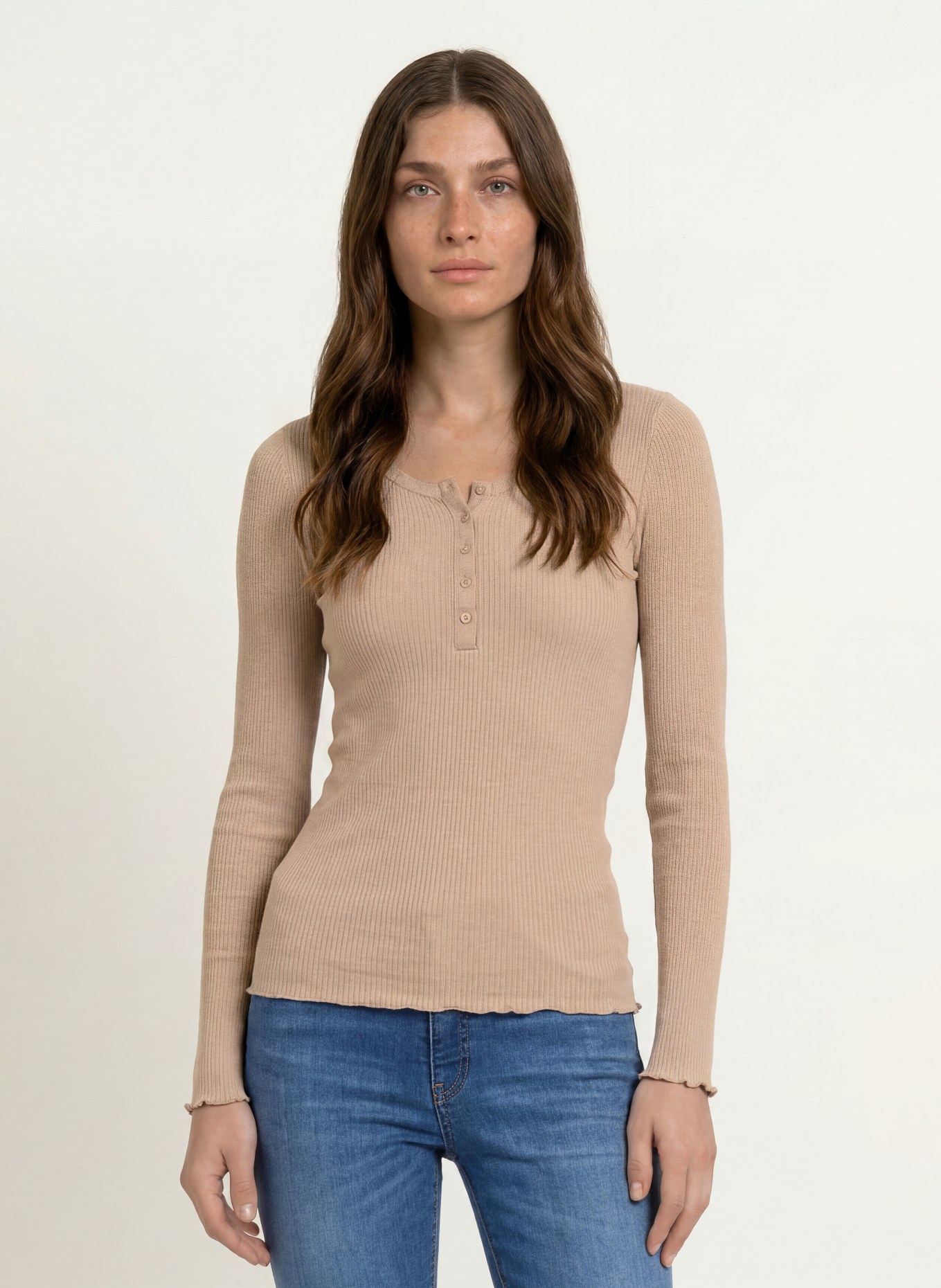 rosemunde Longsleeve: CAMEL
