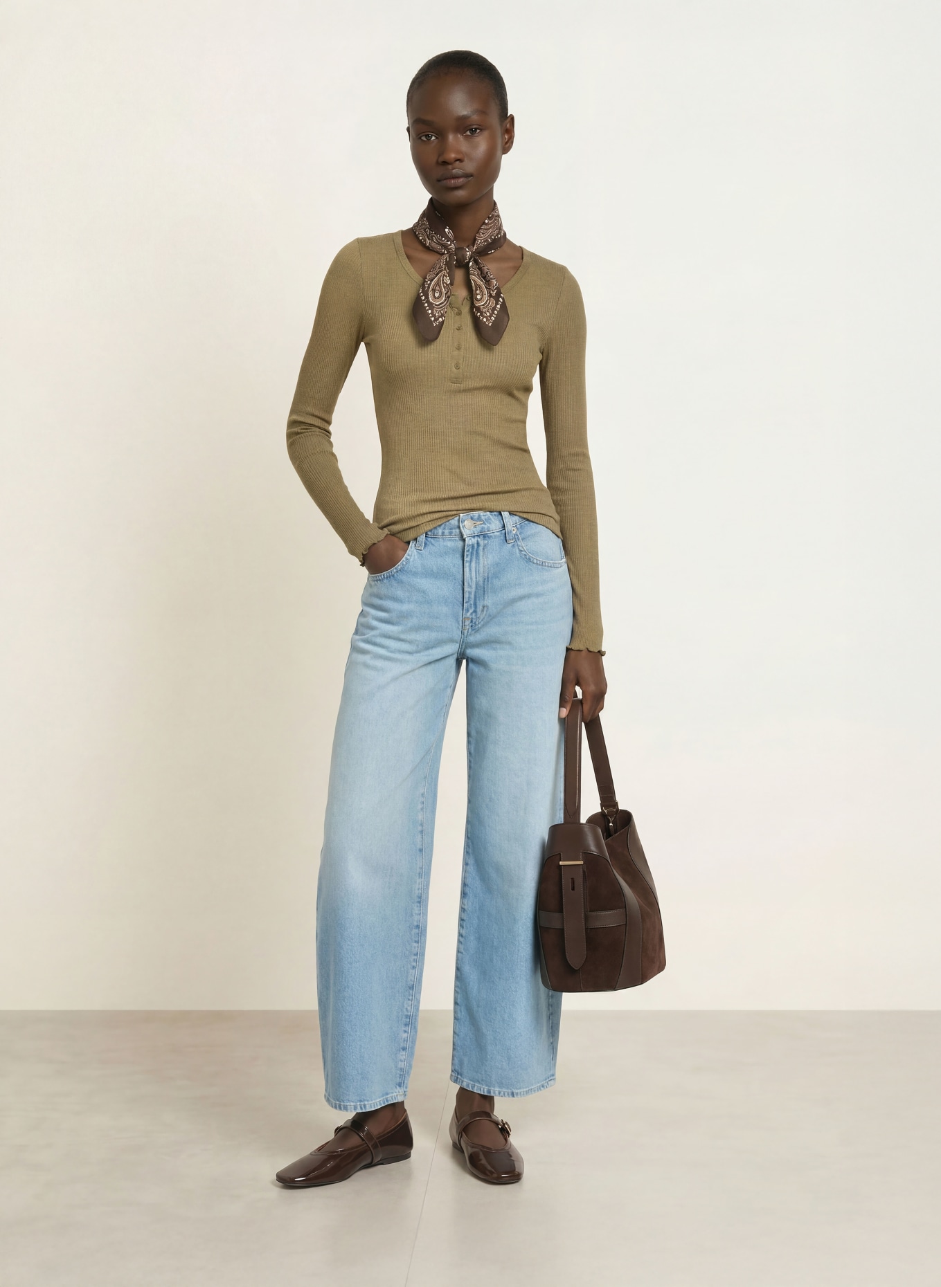 rosemunde Longsleeve: OLIV