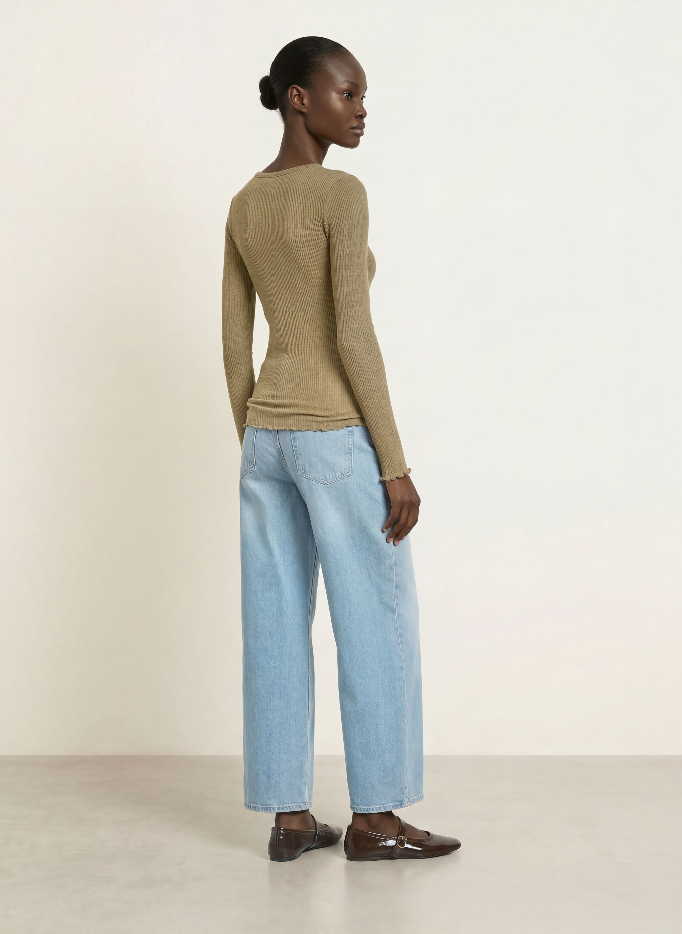 rosemunde Longsleeve: OLIV