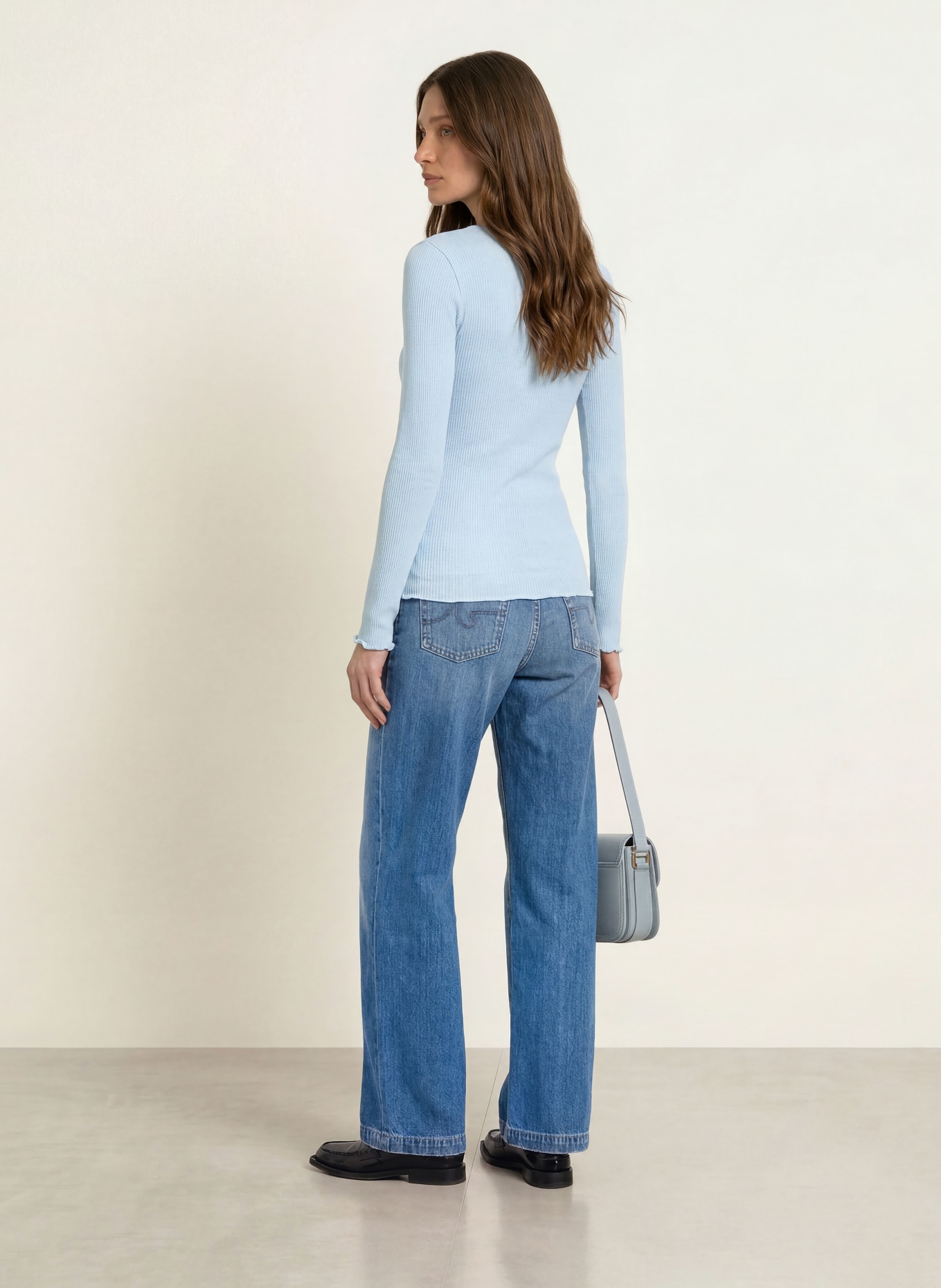 rosemunde Longsleeve: HELLBLAU
