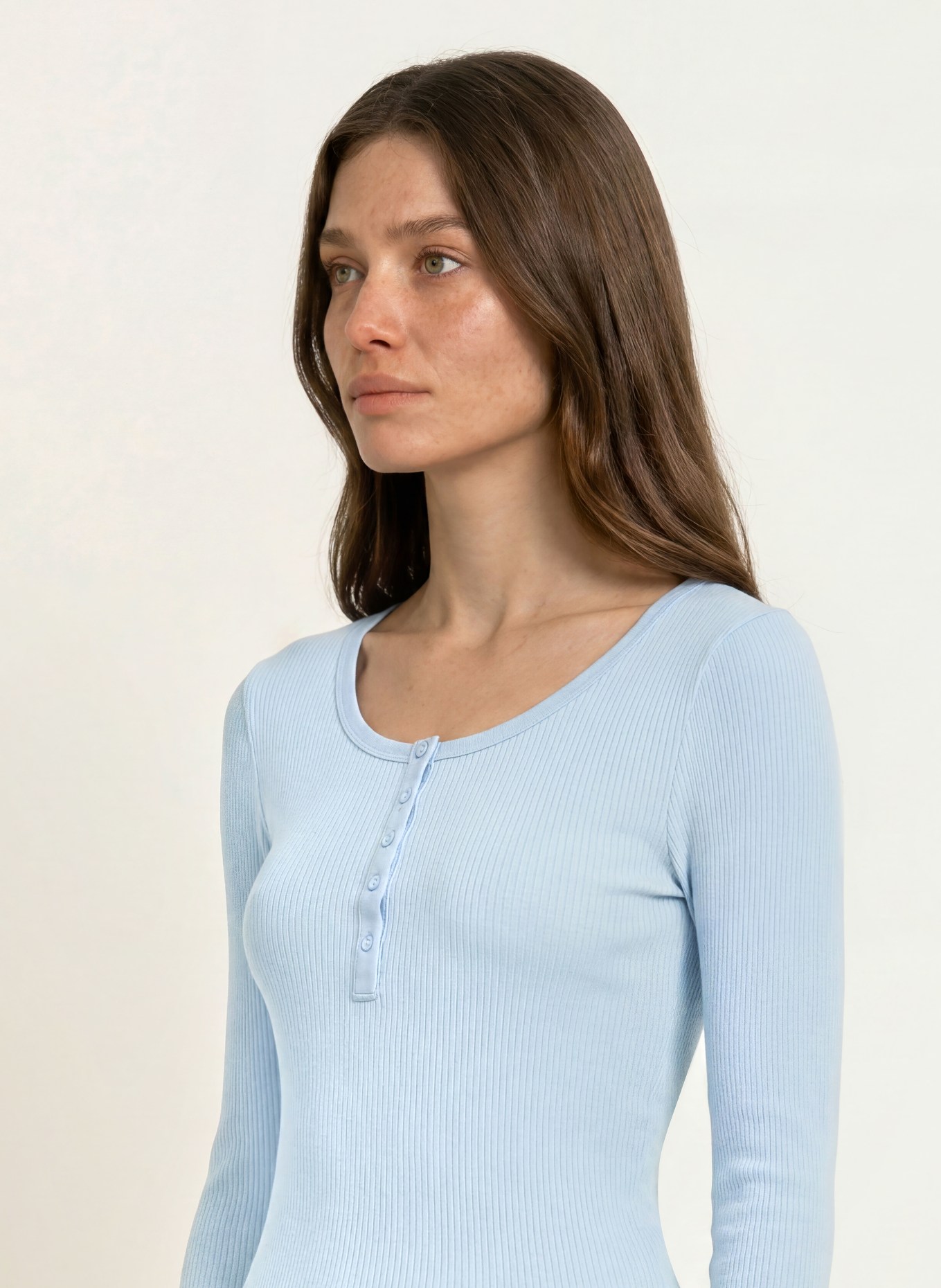 rosemunde Longsleeve: HELLBLAU