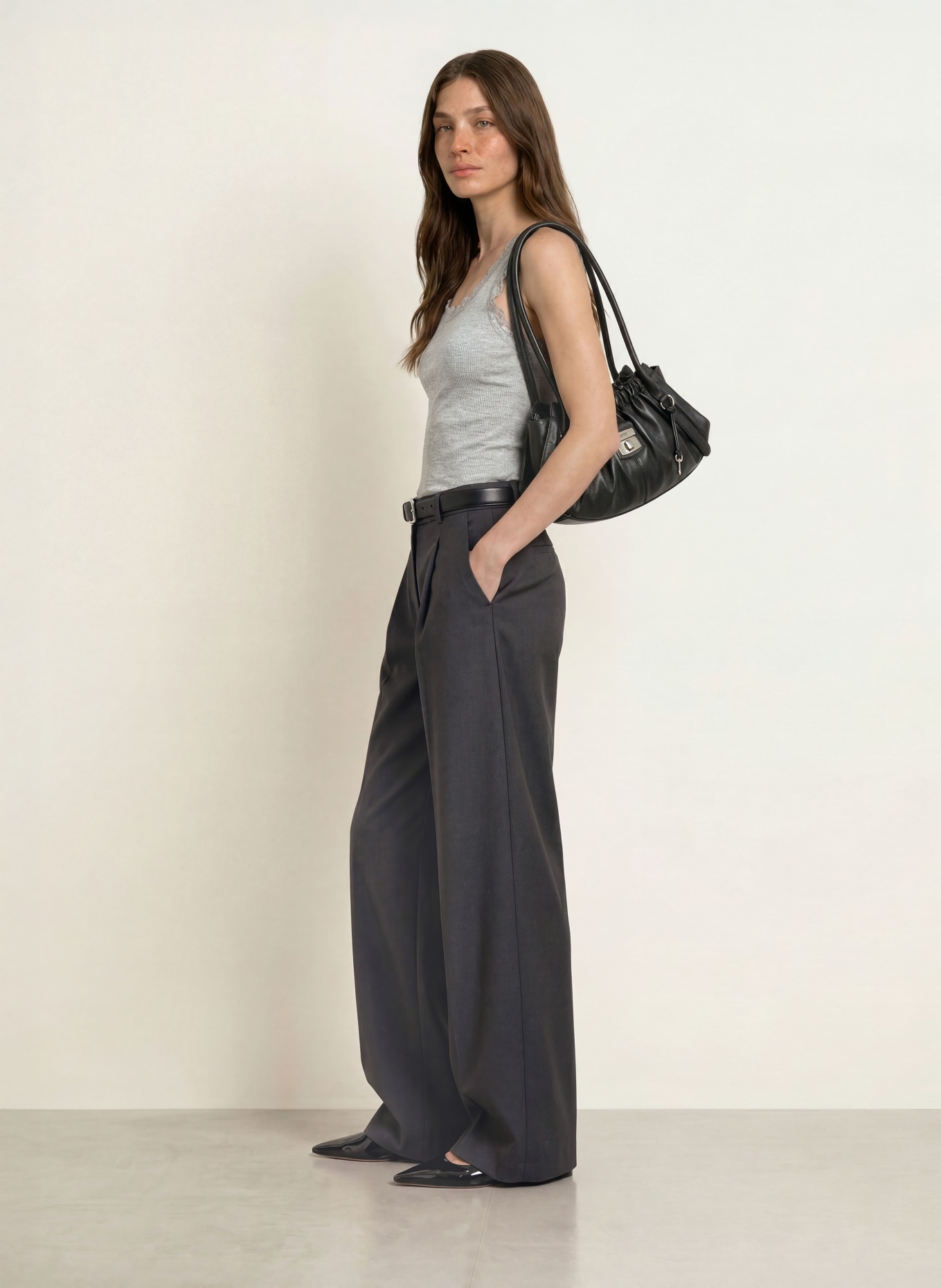 rosemunde Top RMWBALTA mit Spitze: GRAU