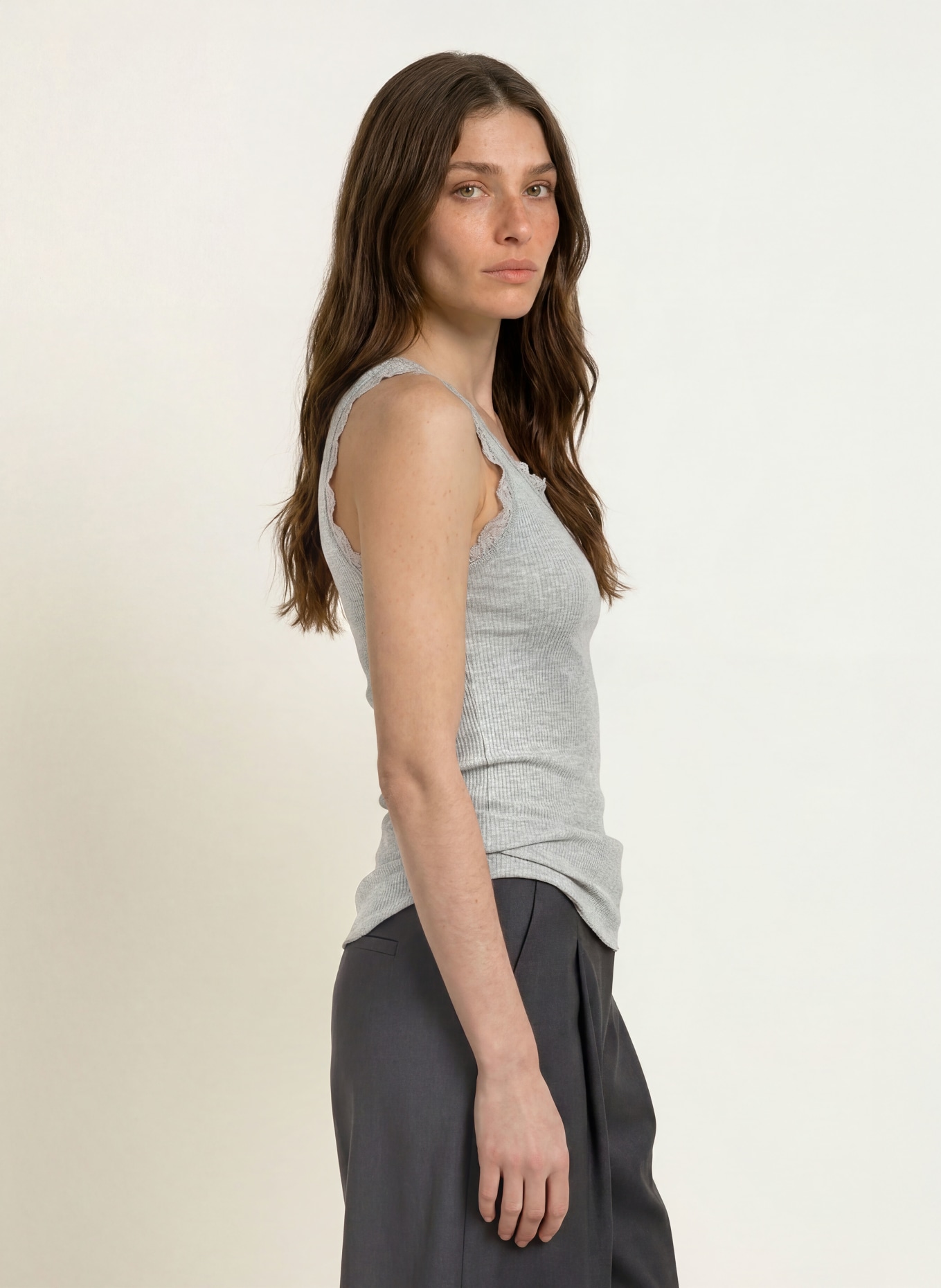 rosemunde Top RMWBALTA mit Spitze: GRAU