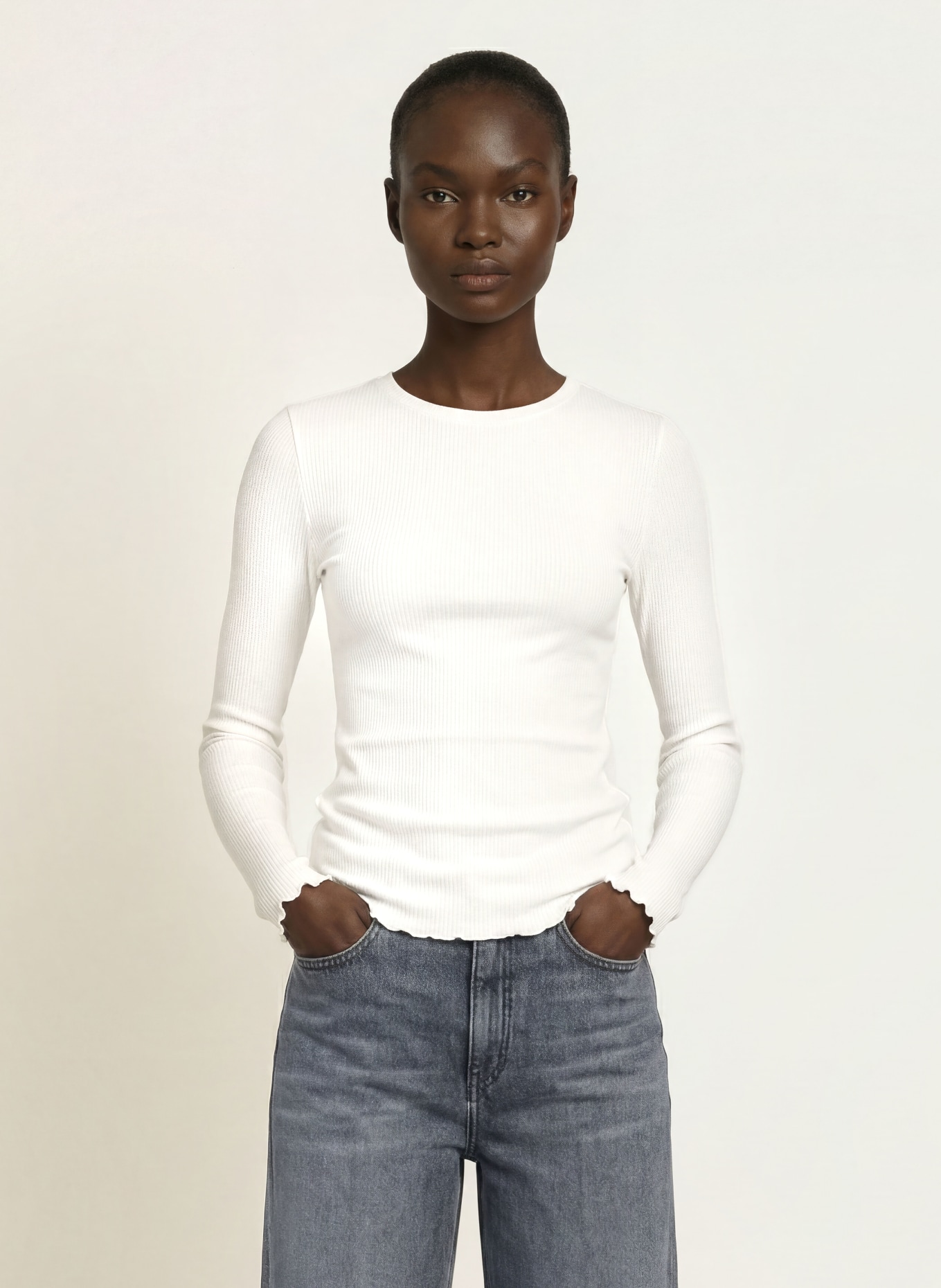 rosemunde Longsleeve: CREME