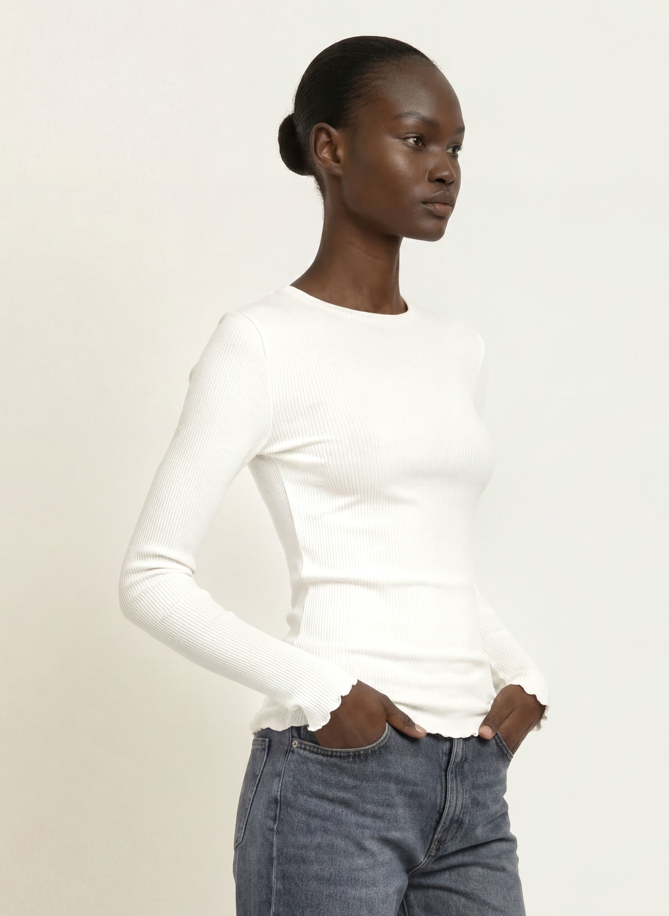 rosemunde Longsleeve: CREME