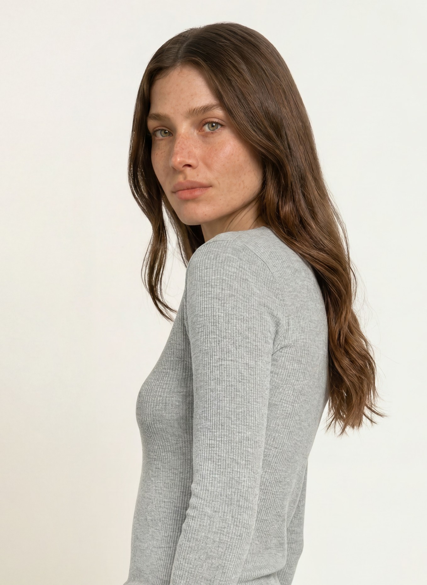 rosemunde Longsleeve: HELLGRAU