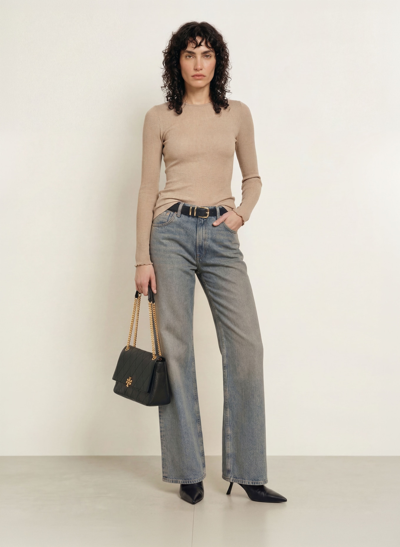 rosemunde Longsleeve: CAMEL