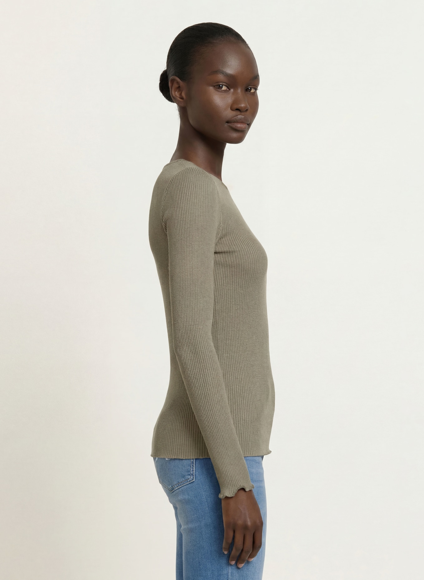 rosemunde Longsleeve: OLIV