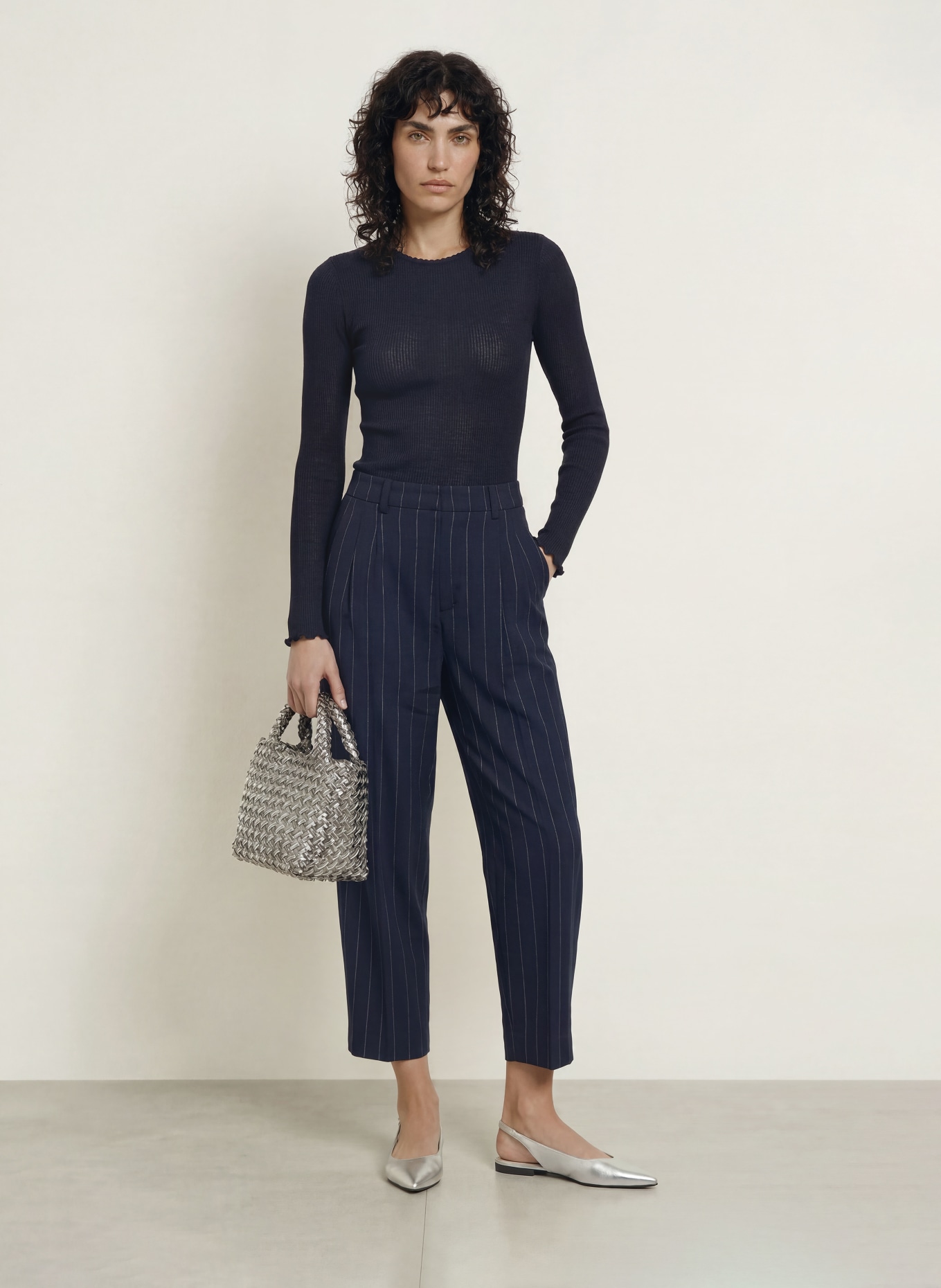 rosemunde Longsleeve: DUNKELBLAU