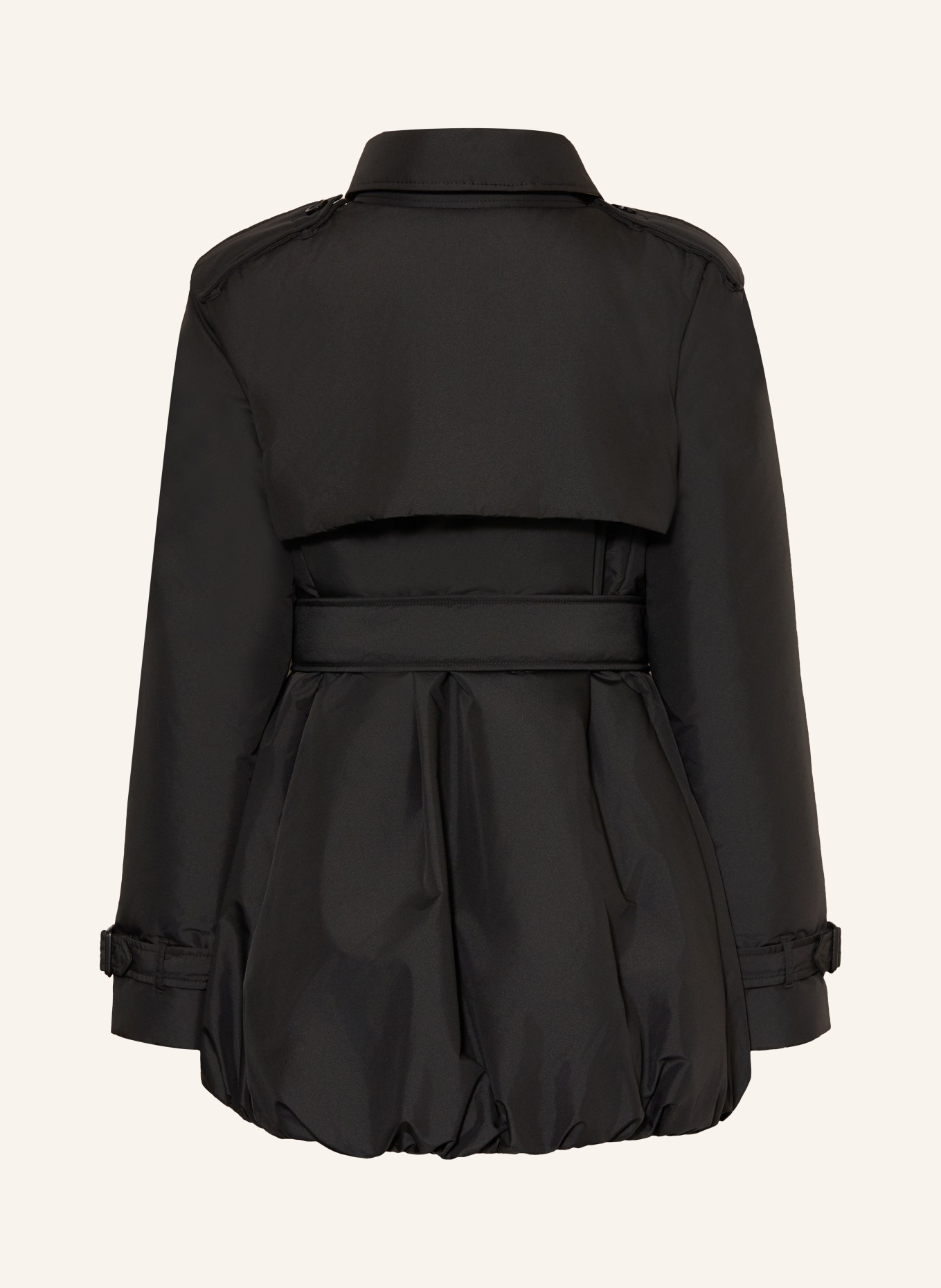 BURBERRY Coat: BLACK