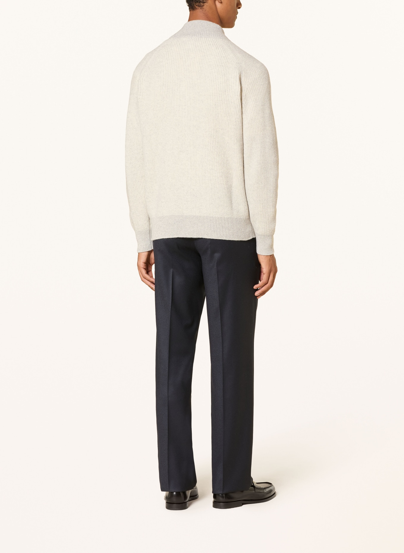 LARDINI Cardigan: LIGHT GRAY / GRAY