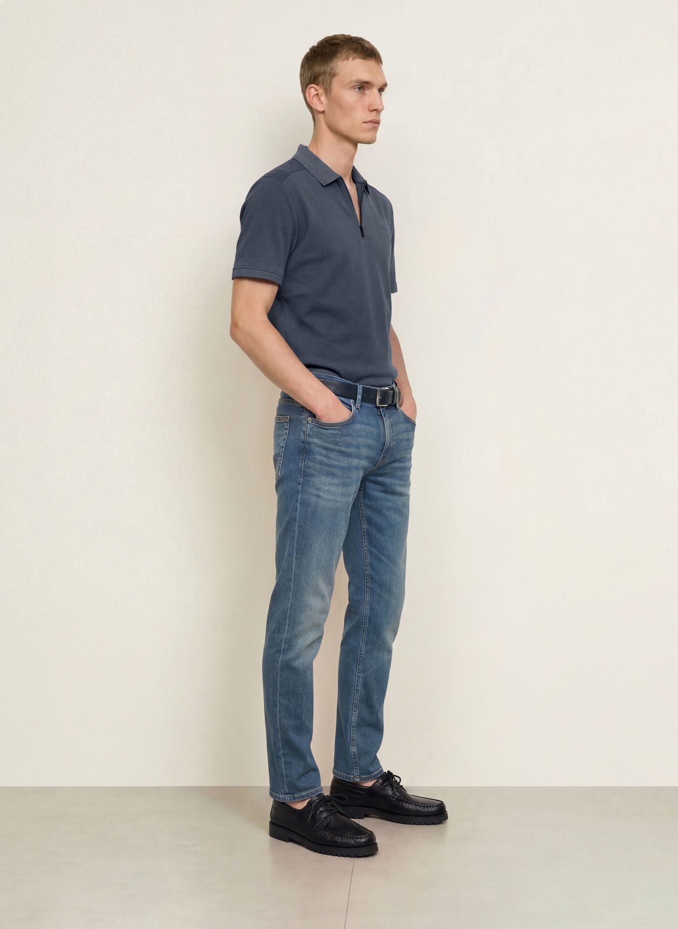 BOSS Jersey-Poloshirt RIBNYLON: DUNKELGRAU