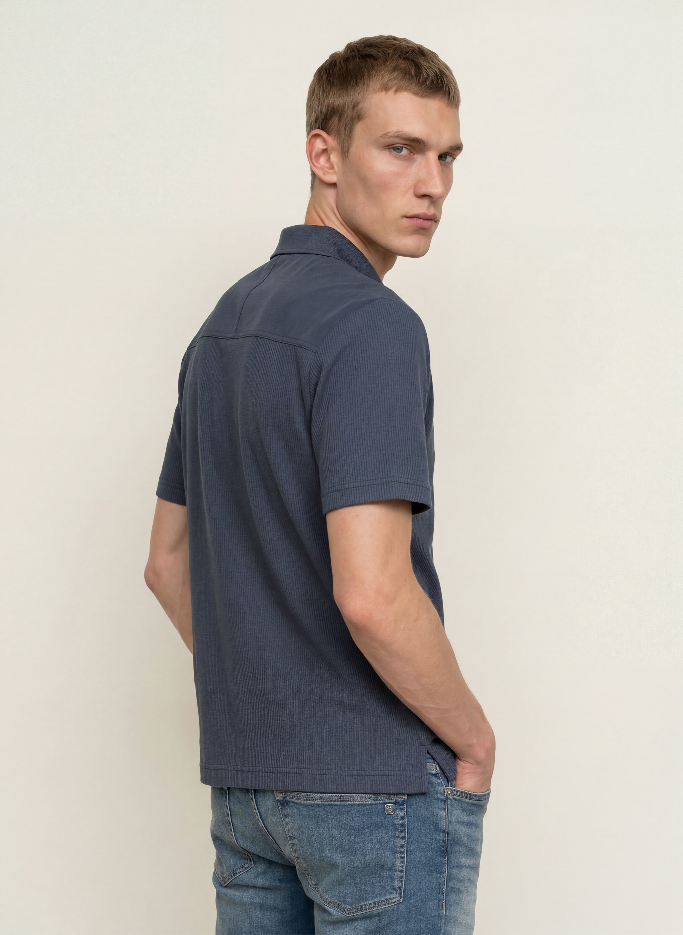 BOSS Jersey-Poloshirt RIBNYLON: DUNKELGRAU