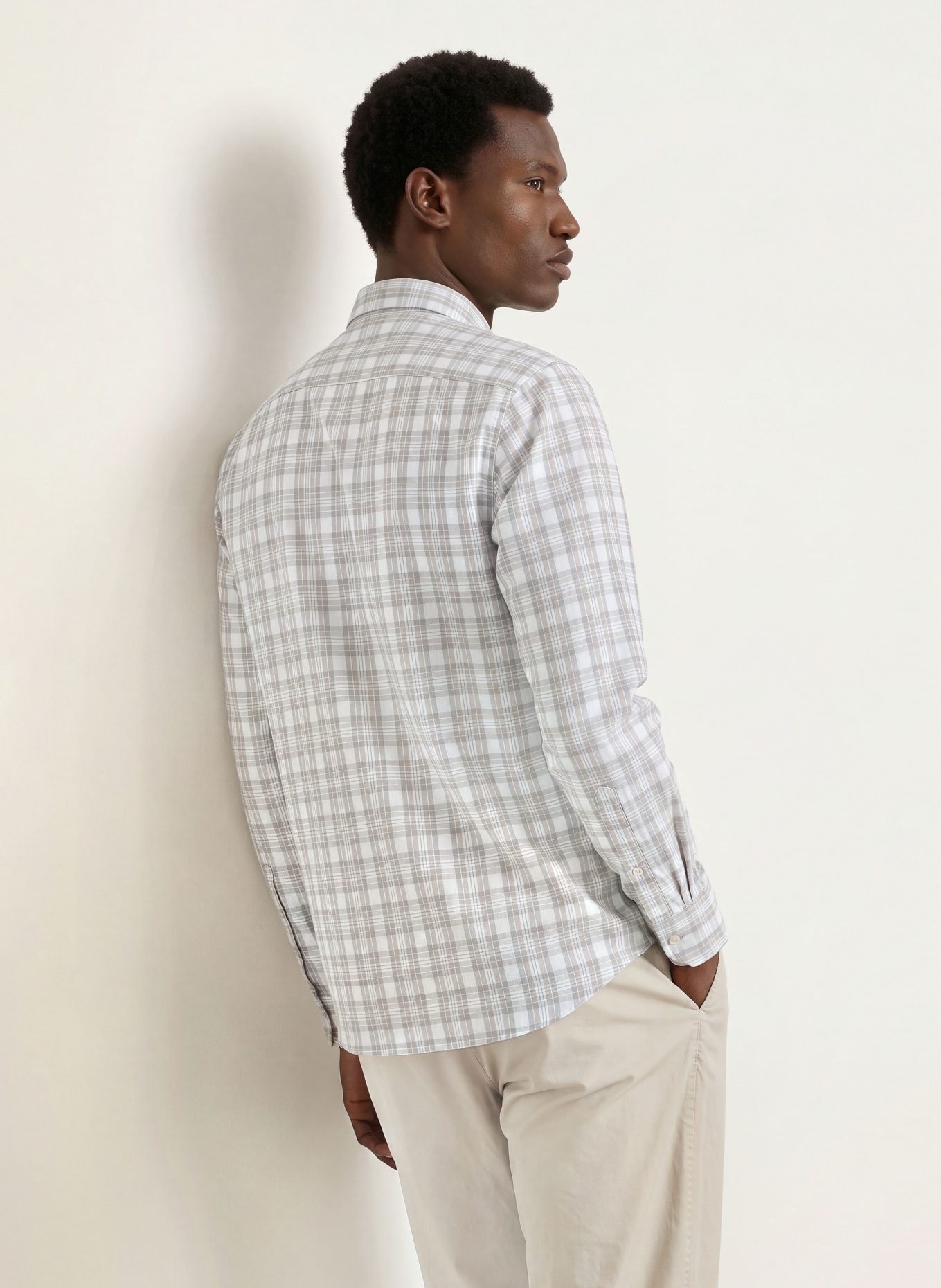BOSS Hemd RICOPLUS Regular Fit: WEISS / BEIGE / GRAU