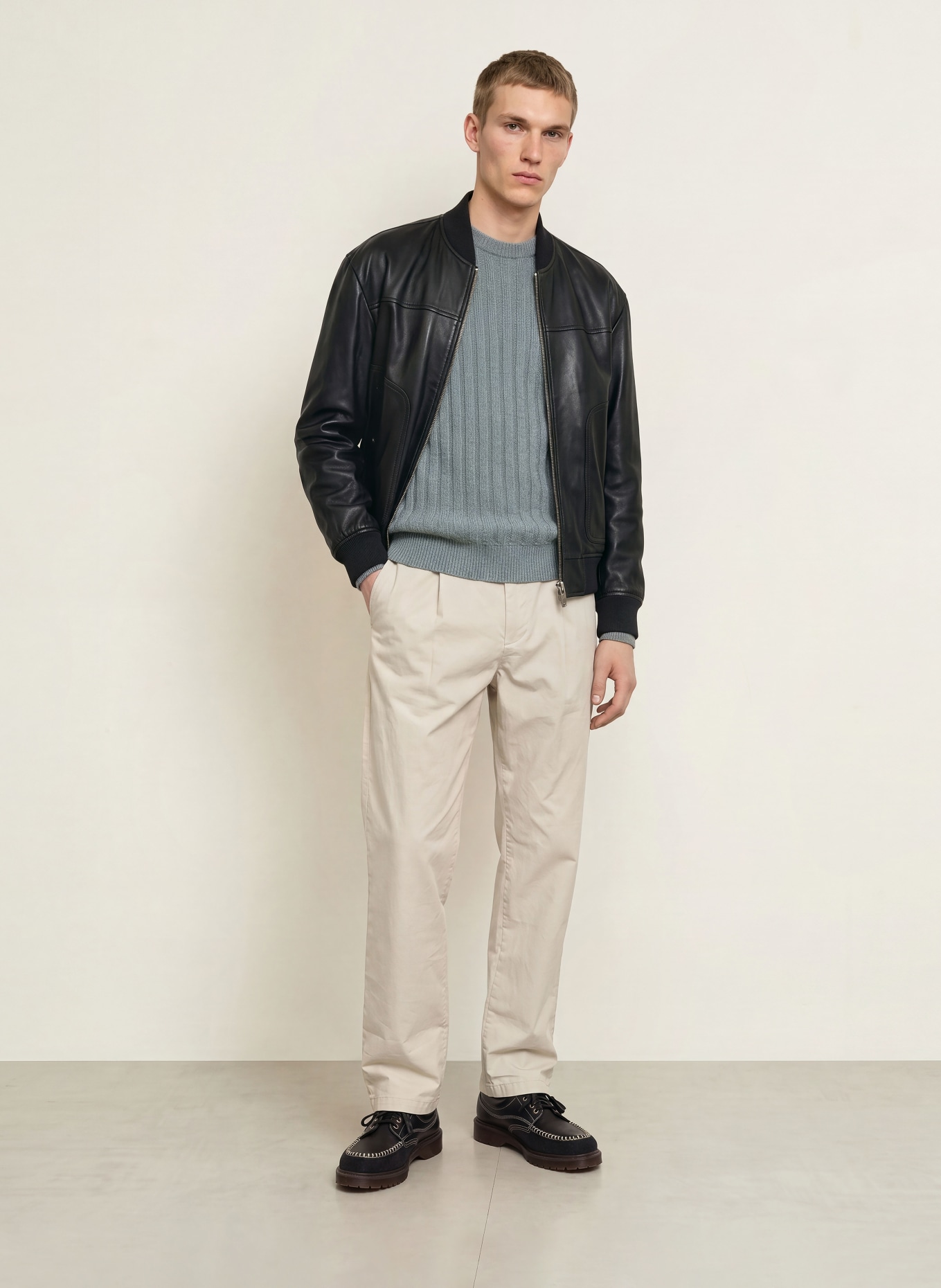 BOSS Pullover ARAKINGO: BLAUGRAU