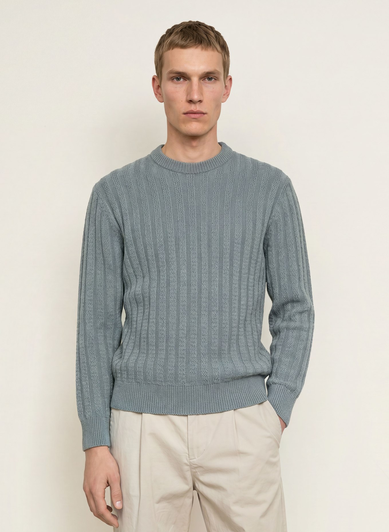 BOSS Pullover ARAKINGO: BLAUGRAU