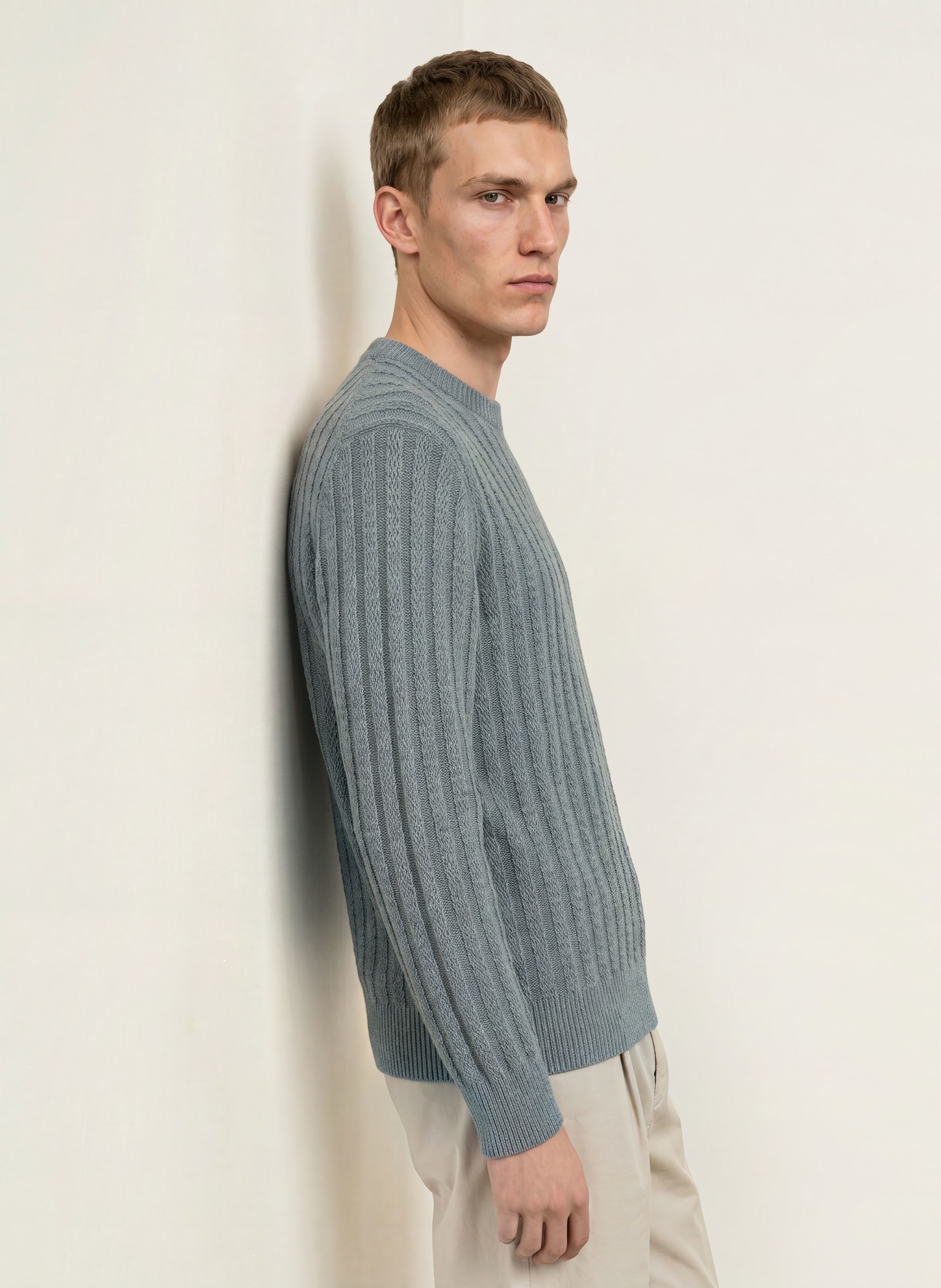 BOSS Pullover ARAKINGO: BLAUGRAU