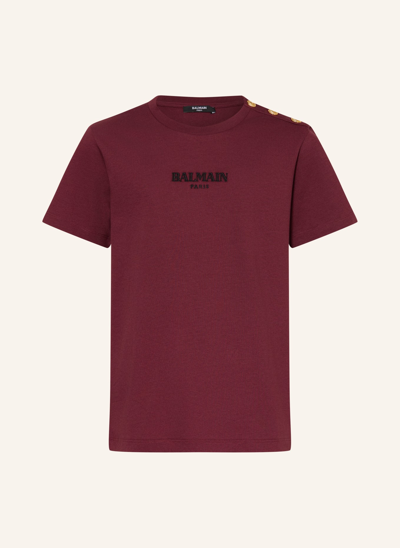 BALMAIN T-shirt: MÖRKRÖD