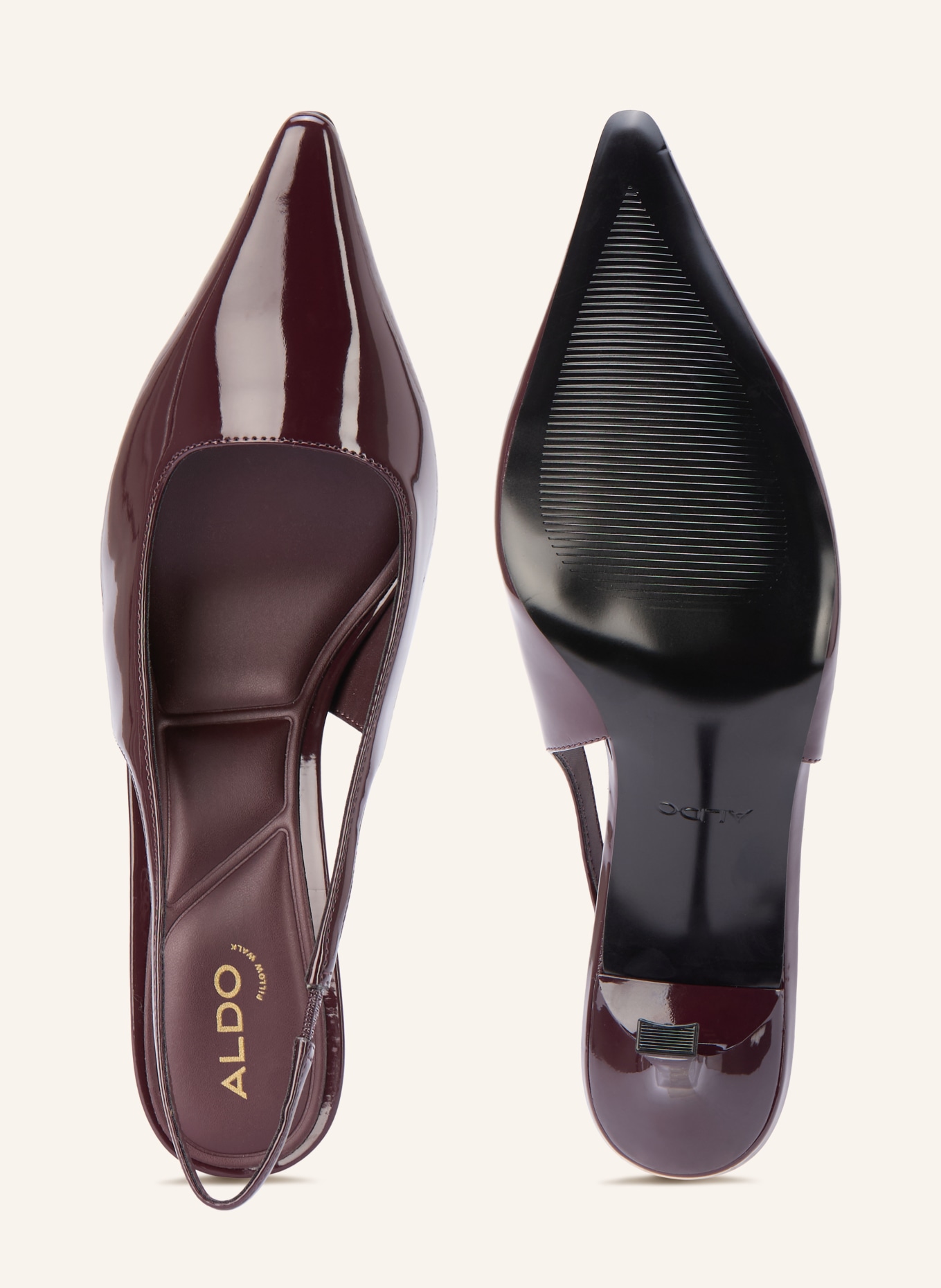 ALDO Czółenka typu slingback ZAILAH: CIEMNOCZERWONY