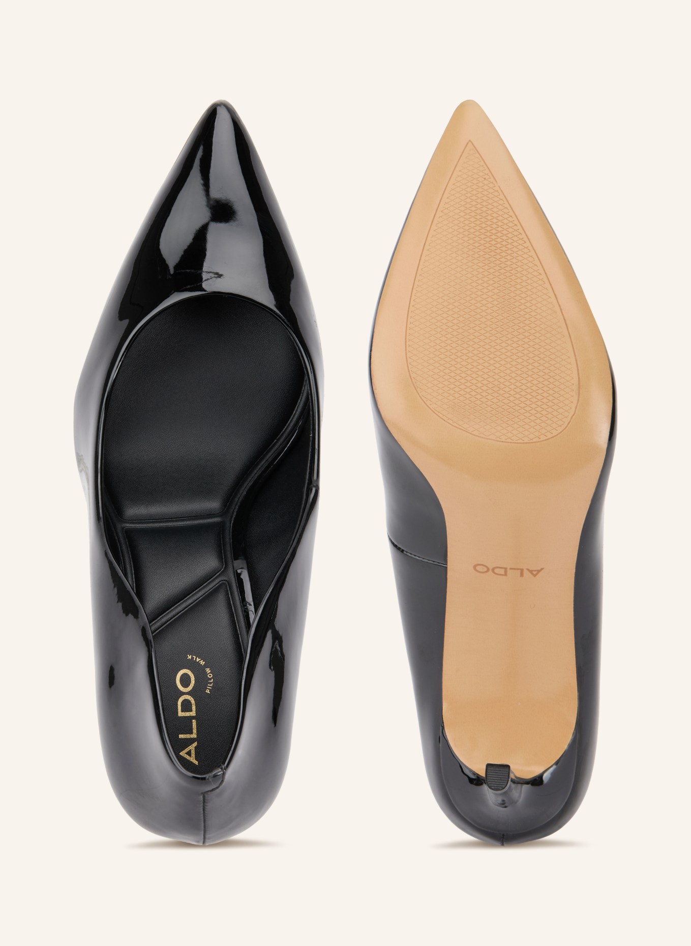 ALDO STESSYMID Patent leather pumps: BLACK