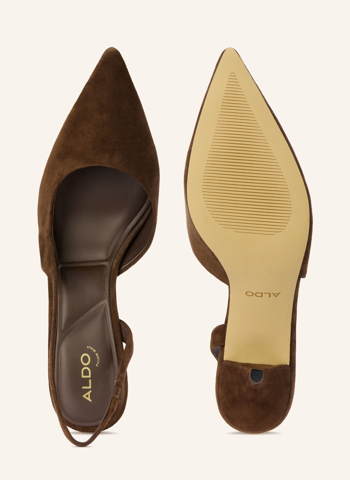 ALDO Czółenka typu slingback STESSYLOWSLING: CIEMNOBRĄZOWY