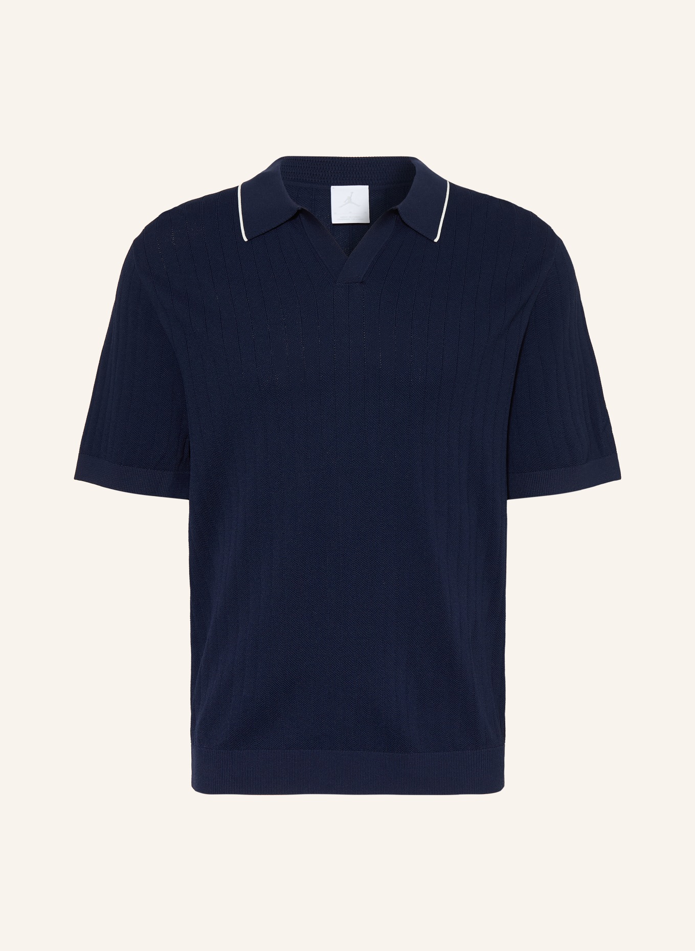 JORDAN Strick-Poloshirt Loose Fit: DUNKELBLAU