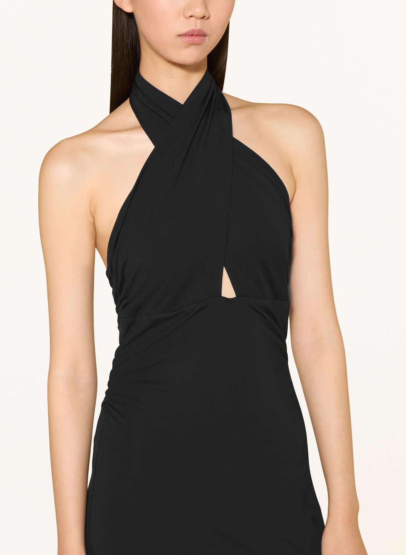 ESTHÉ Kleid im Materialmix: SCHWARZ / WEISS