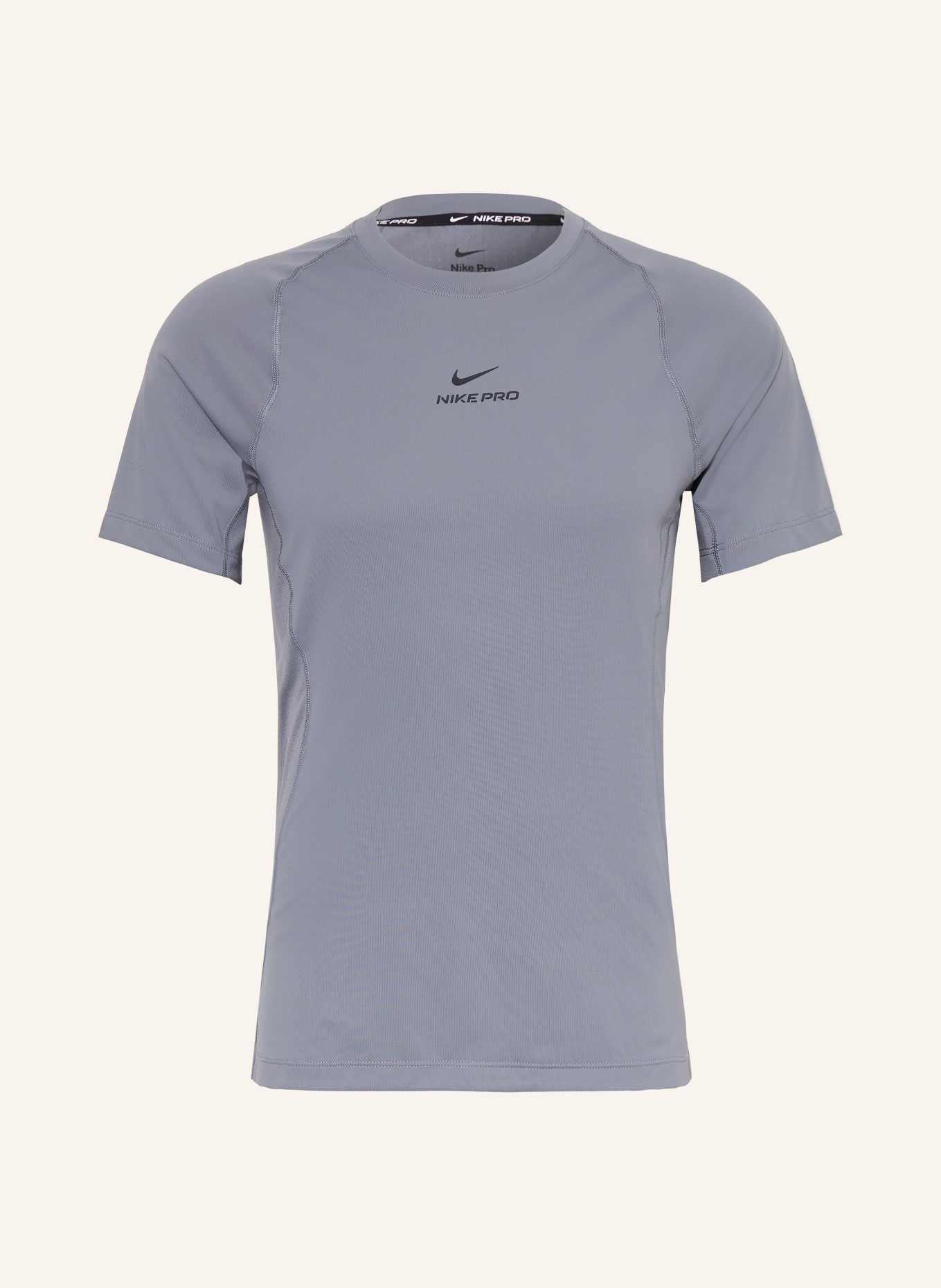Nike Funktionsshirt PRO TRAINING: GRAU / SCHWARZ