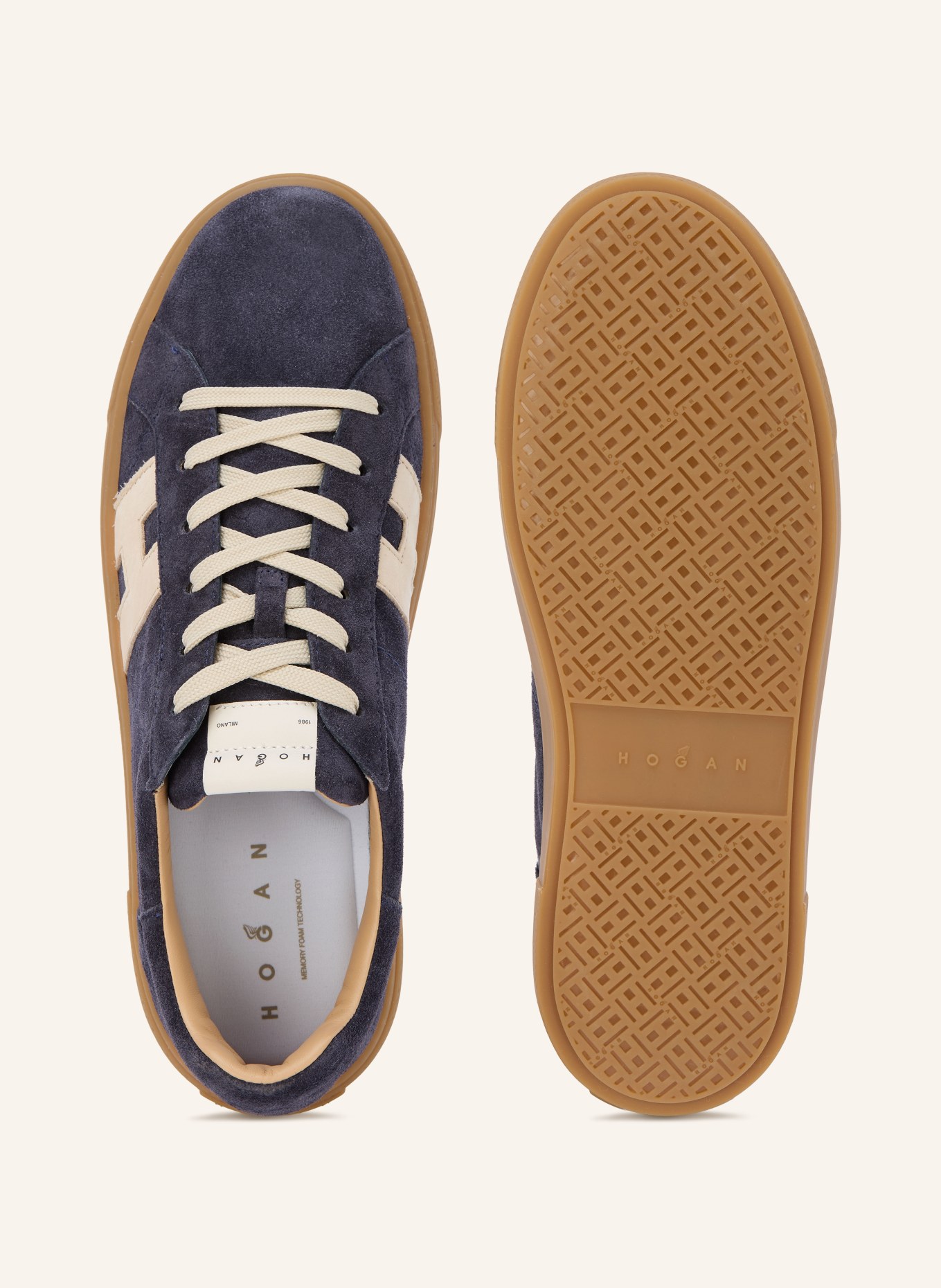 HOGAN Sneakers H705: DONKERBLAUW / WIT