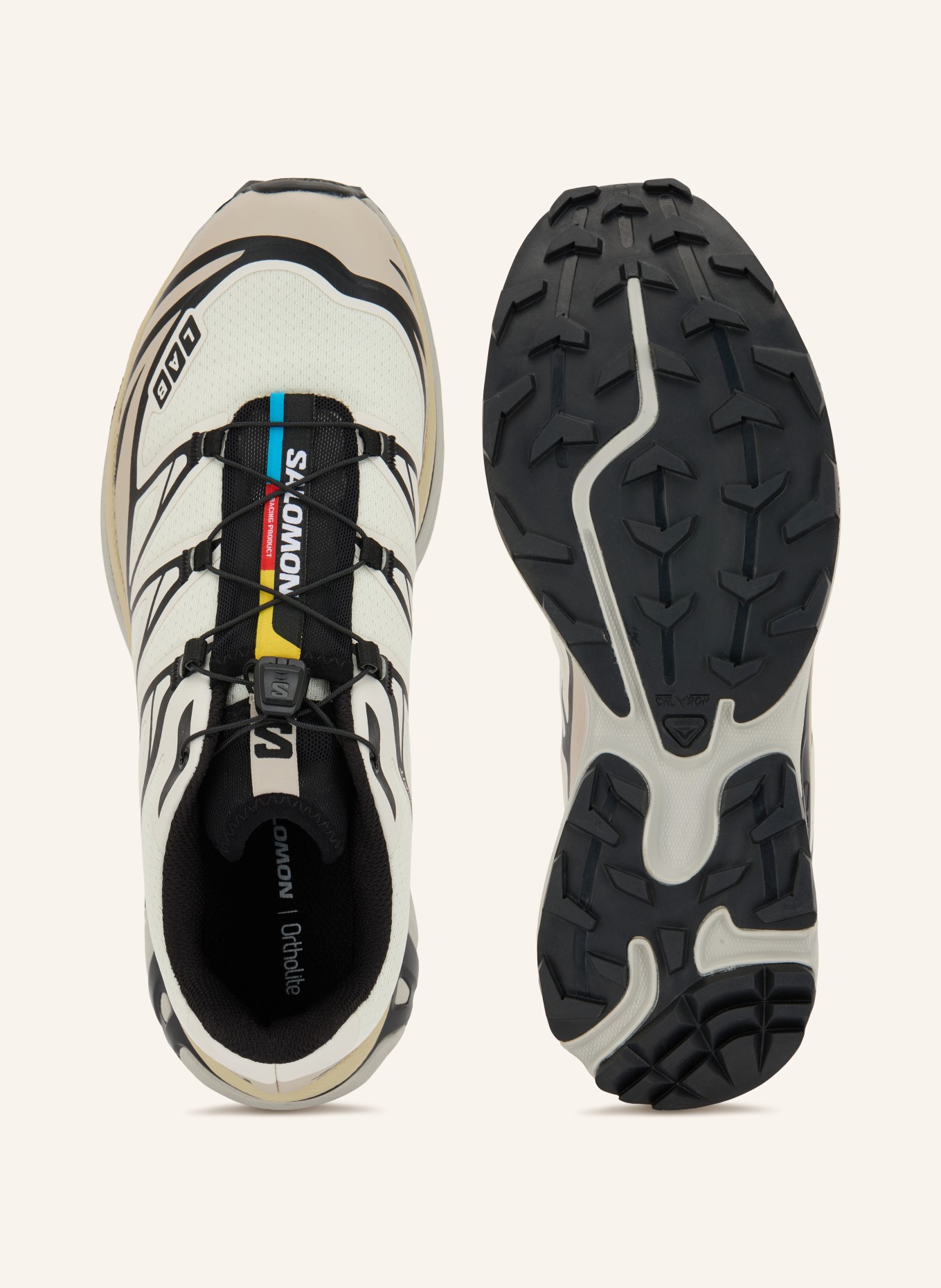SALOMON Sneaker XT-6: BEIGE / CREME / SCHWARZ
