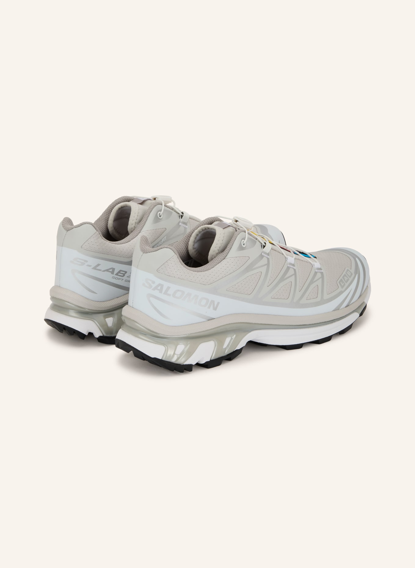 SALOMON Sneaker XT-6: WEISS / SILBER / HELLGRAU