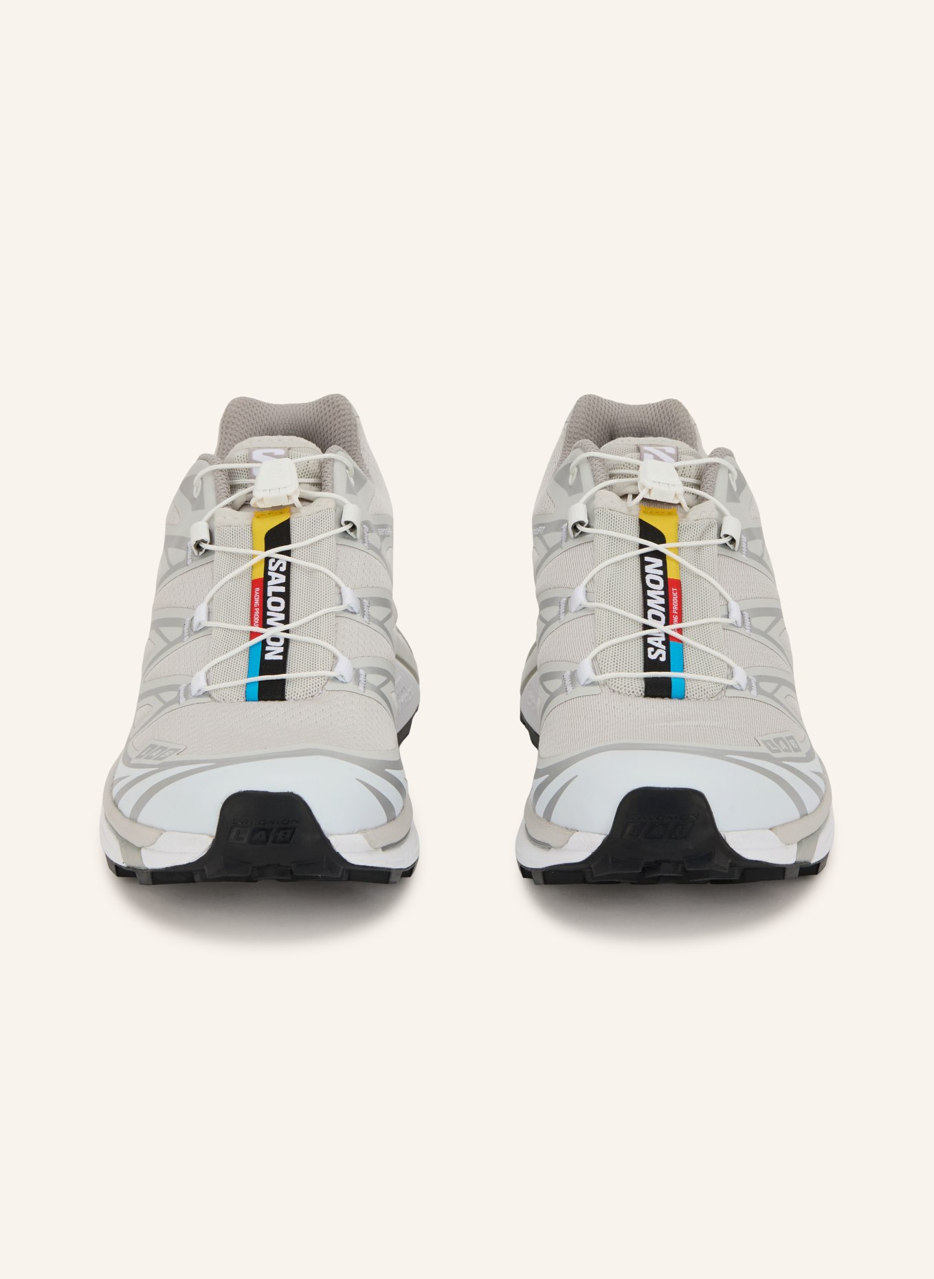 SALOMON Sneaker XT-6: WEISS / SILBER / HELLGRAU