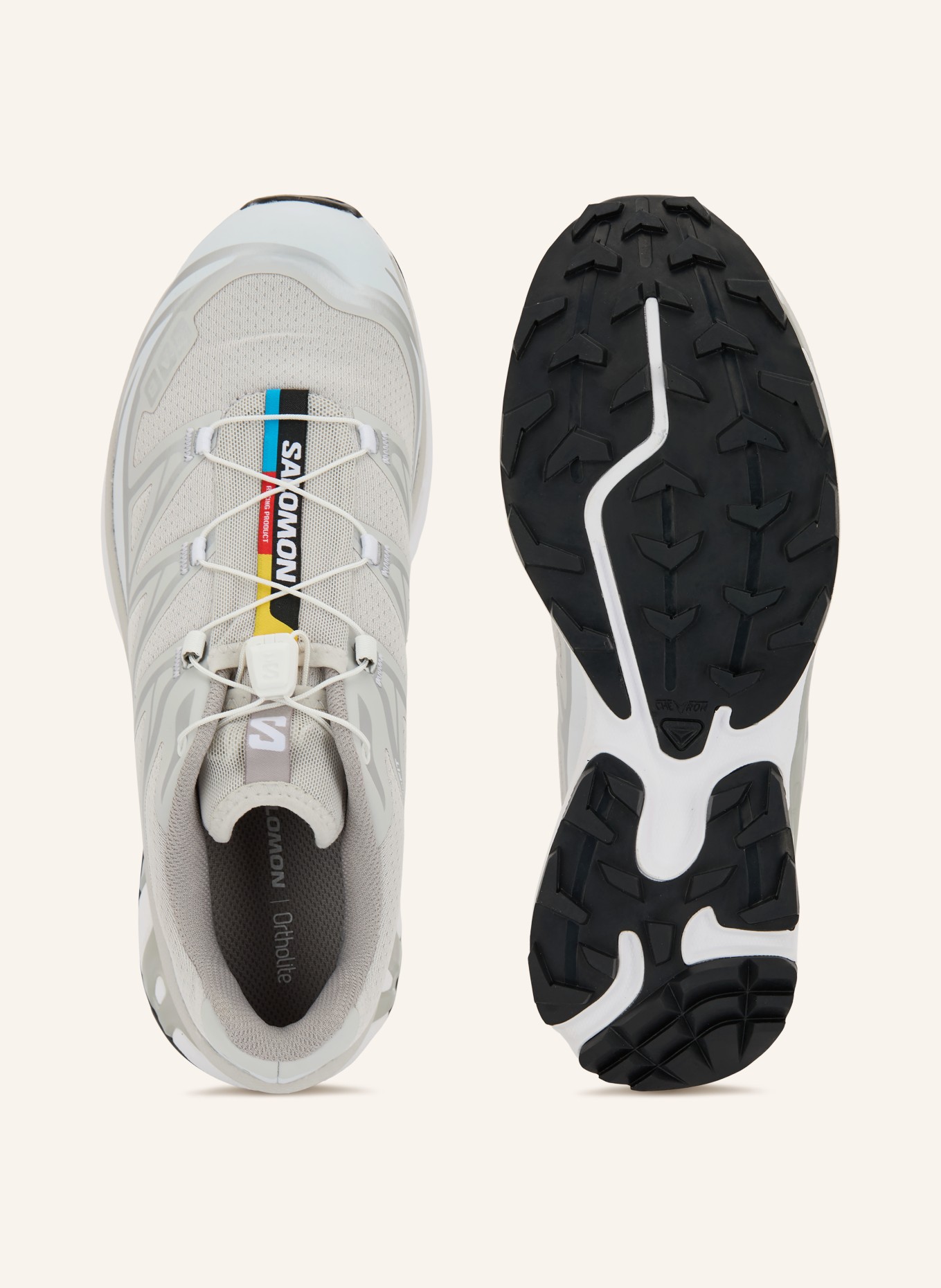 SALOMON Sneaker XT-6: WEISS / SILBER / HELLGRAU