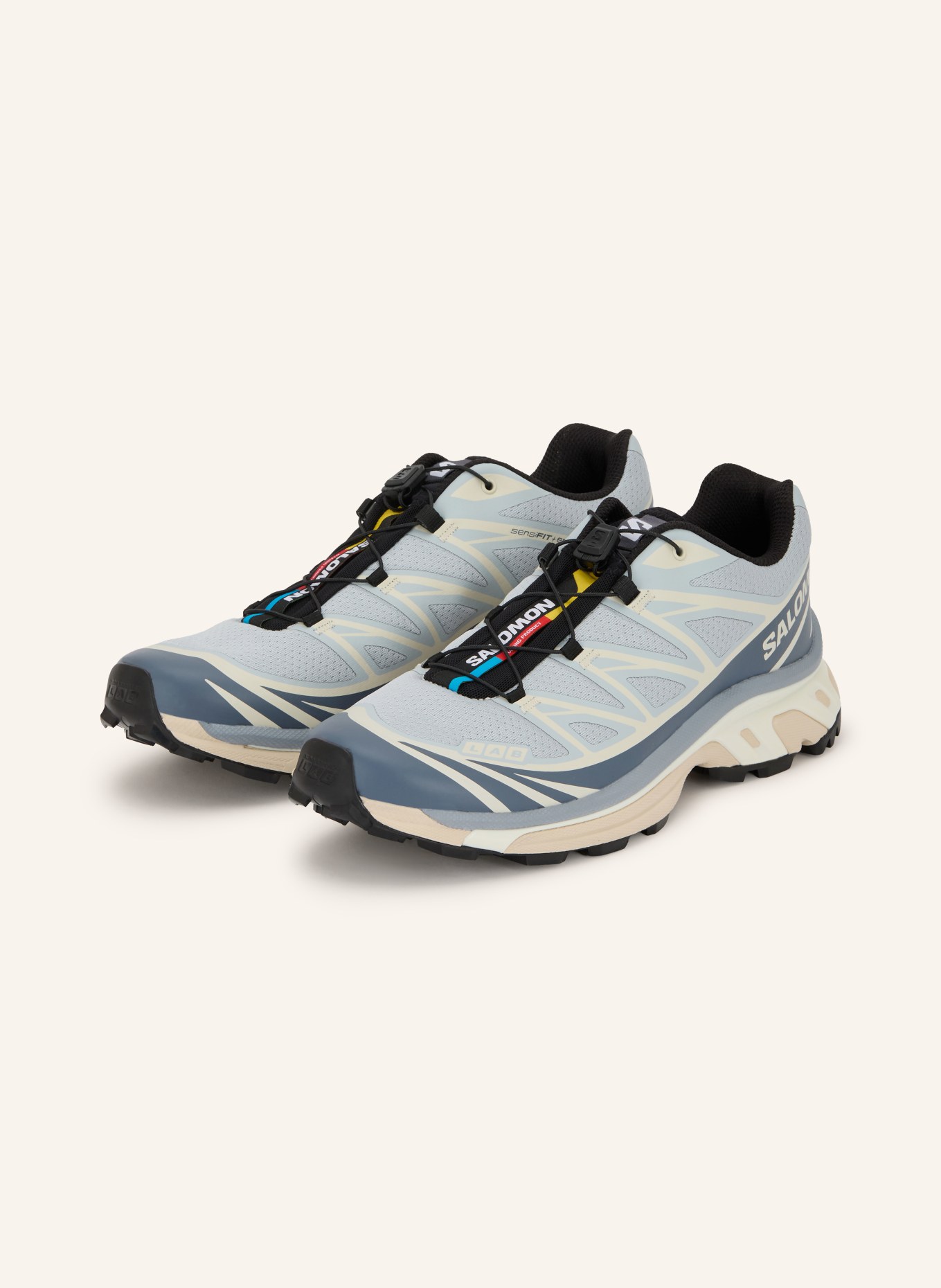 SALOMON Sneaker XT-6: HELLBLAU / CREME / BLAUGRAU