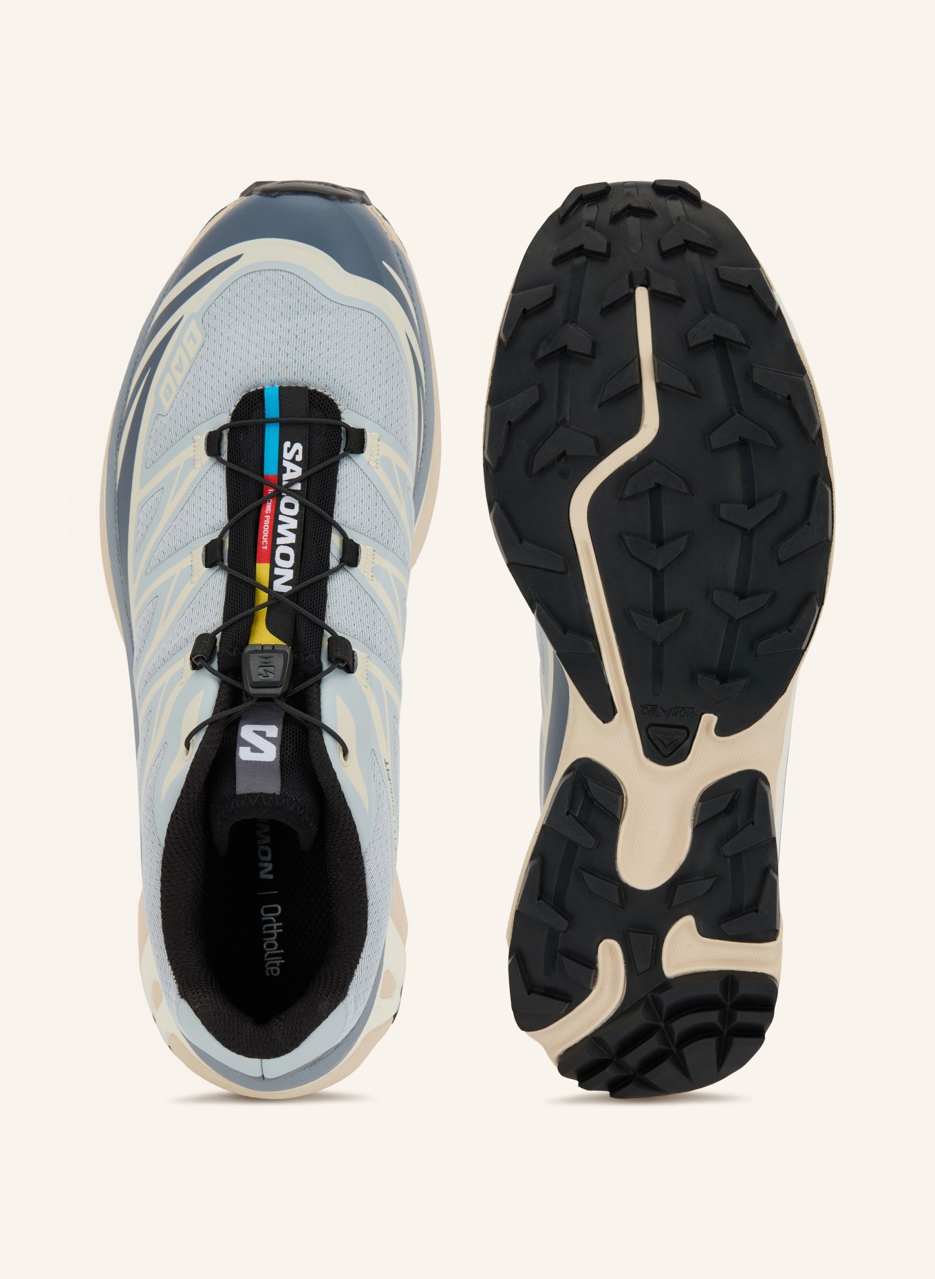 SALOMON Sneaker XT-6: HELLBLAU / CREME / BLAUGRAU