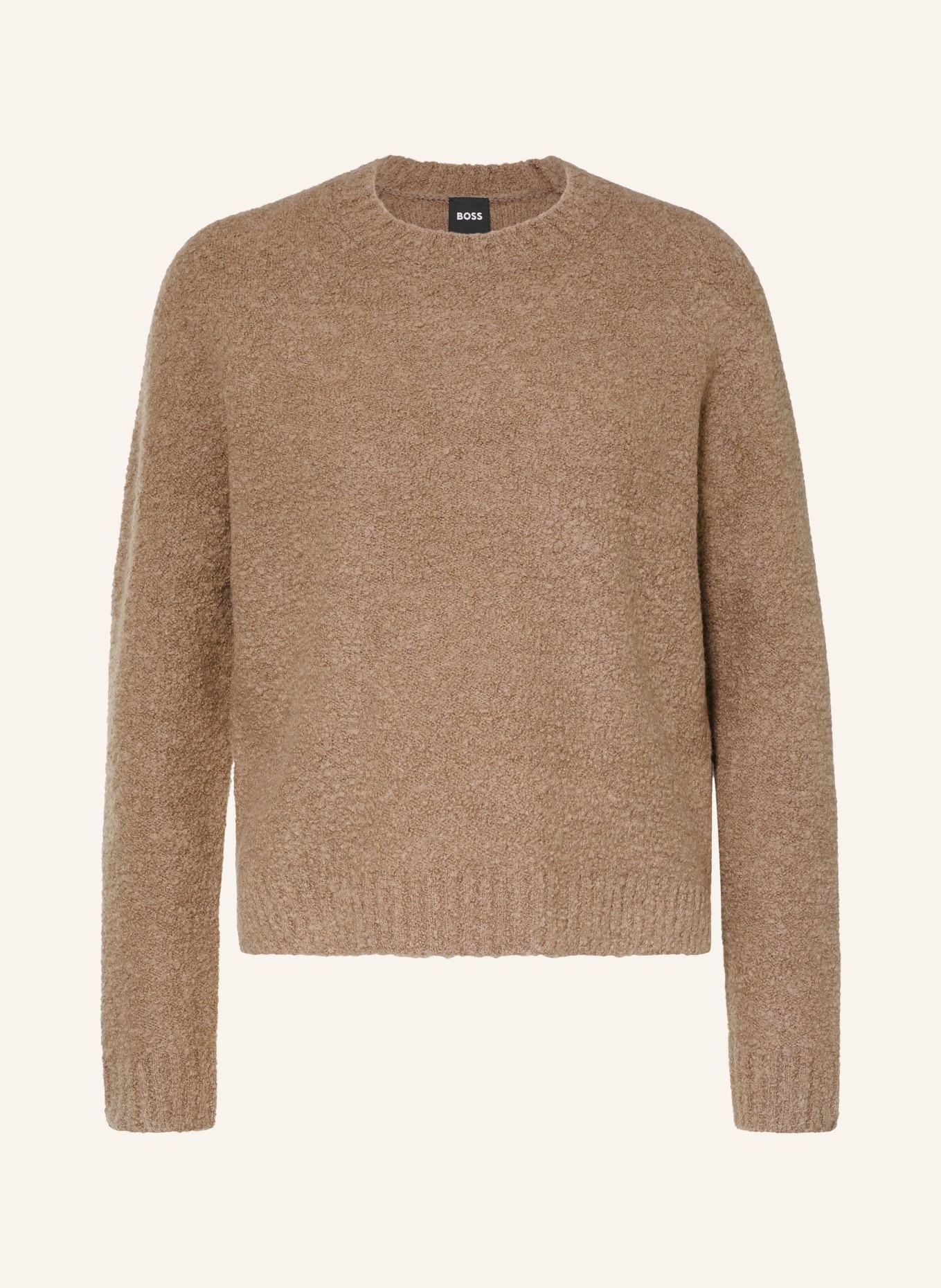 BOSS Pull bouclé FEBISANA: TAUPE
