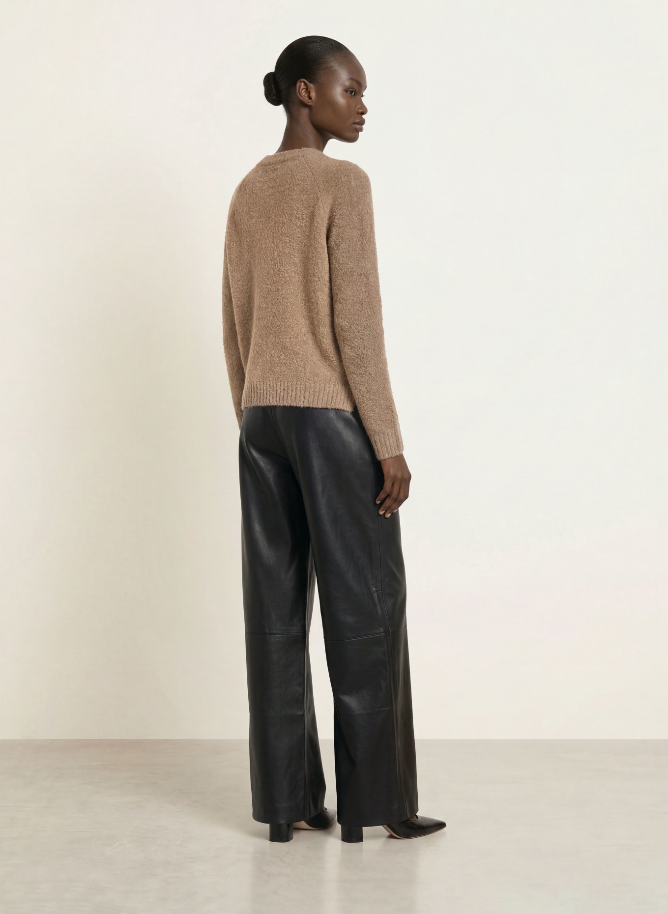 BOSS Pull bouclé FEBISANA: TAUPE