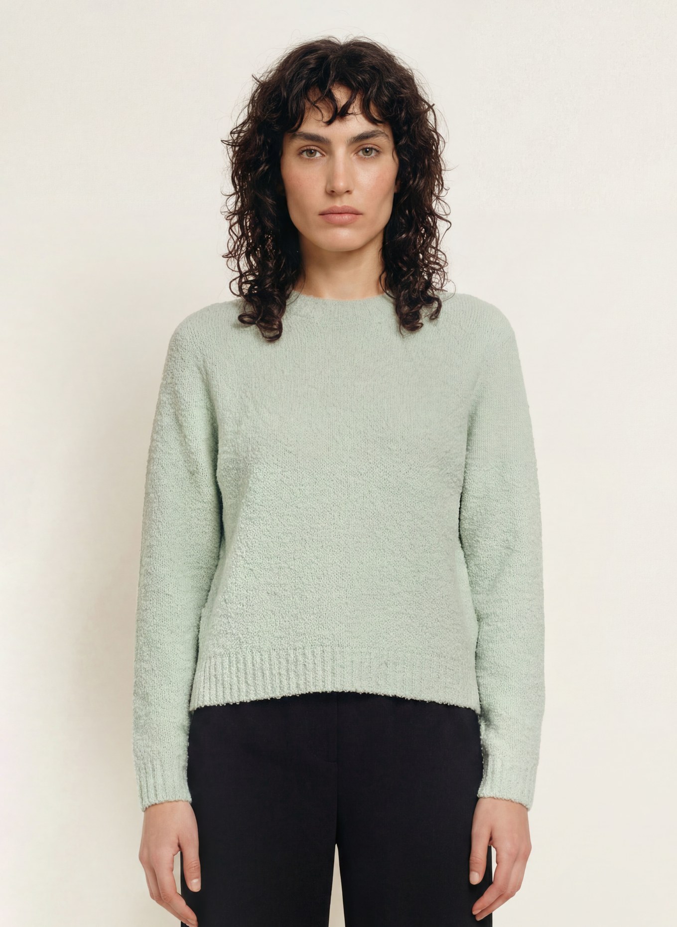 BOSS Pull bouclé FEBISANA: VERT CLAIR