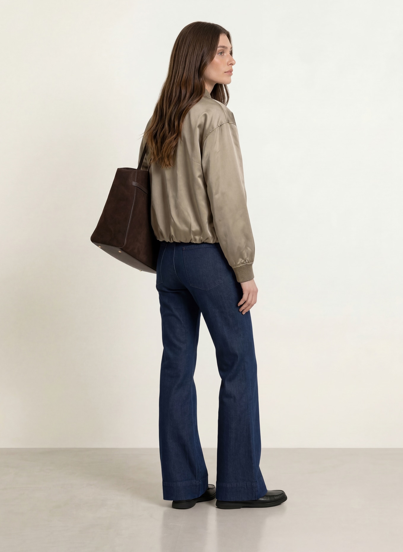 BOSS PETTICALI Satin Blouson: TAUPE