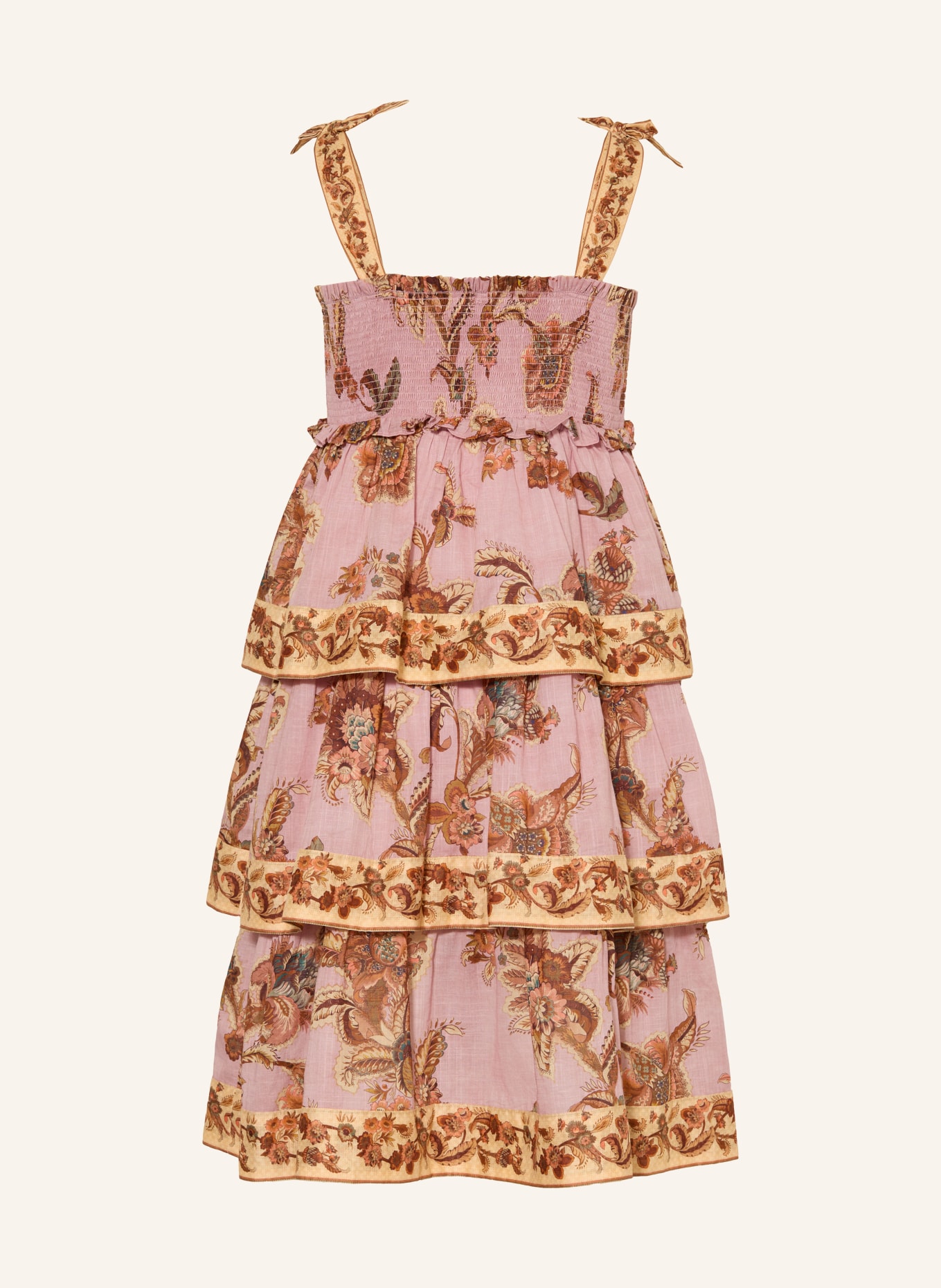 ZIMMERMANN Rochie ASTER: ROZ DESCHIS / ROZ / BEJ