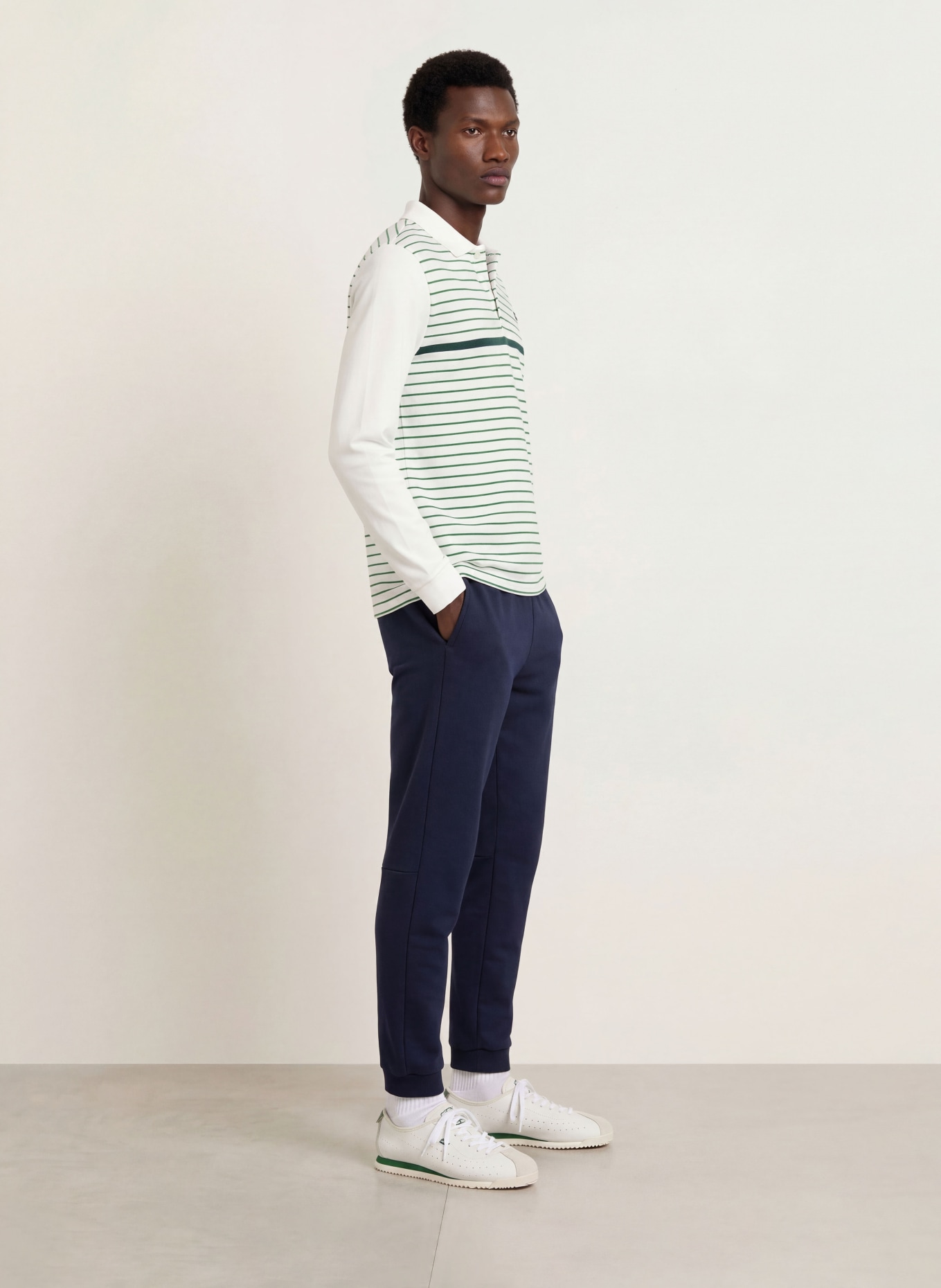 LACOSTE Piqué-poloshirt Classic Fit: WIT / GROEN
