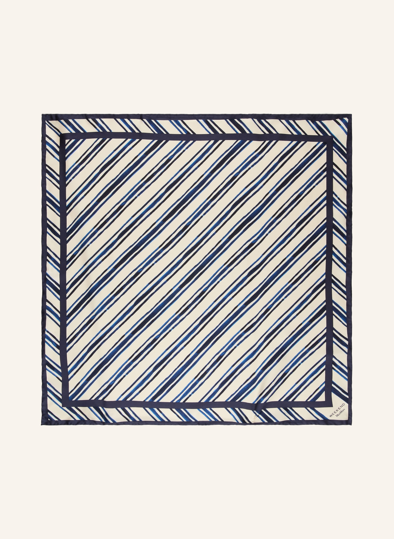 WEEKEND Max Mara Silk Scarf SIAM: CREAM / DARK BLUE / BLUE