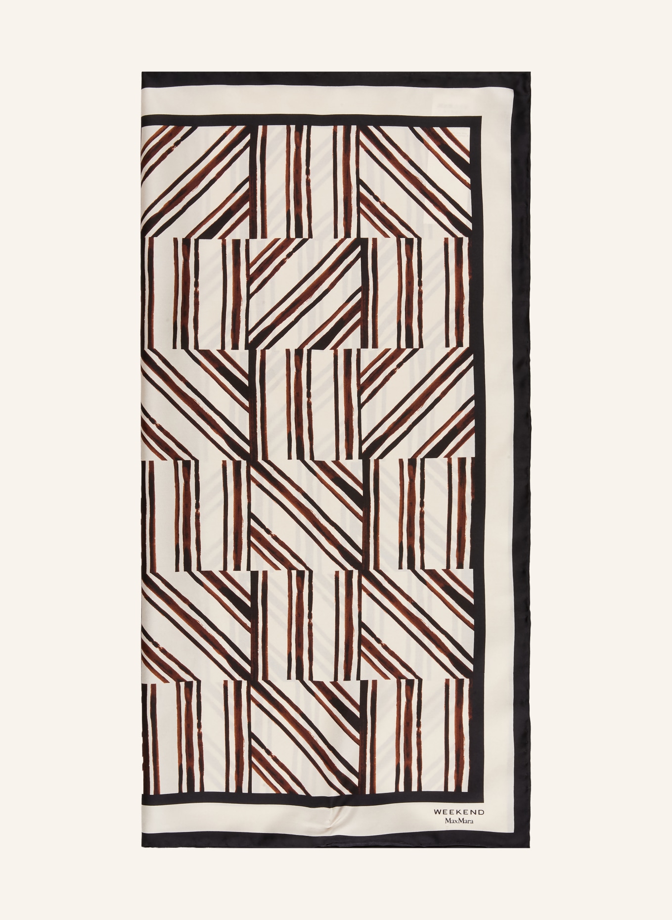 WEEKEND Max Mara Silk Scarf SIAM: CREAM / BROWN / BLACK