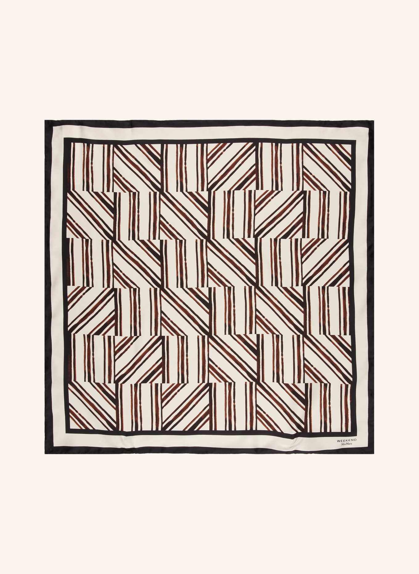 WEEKEND Max Mara Silk Scarf SIAM: CREAM / BROWN / BLACK