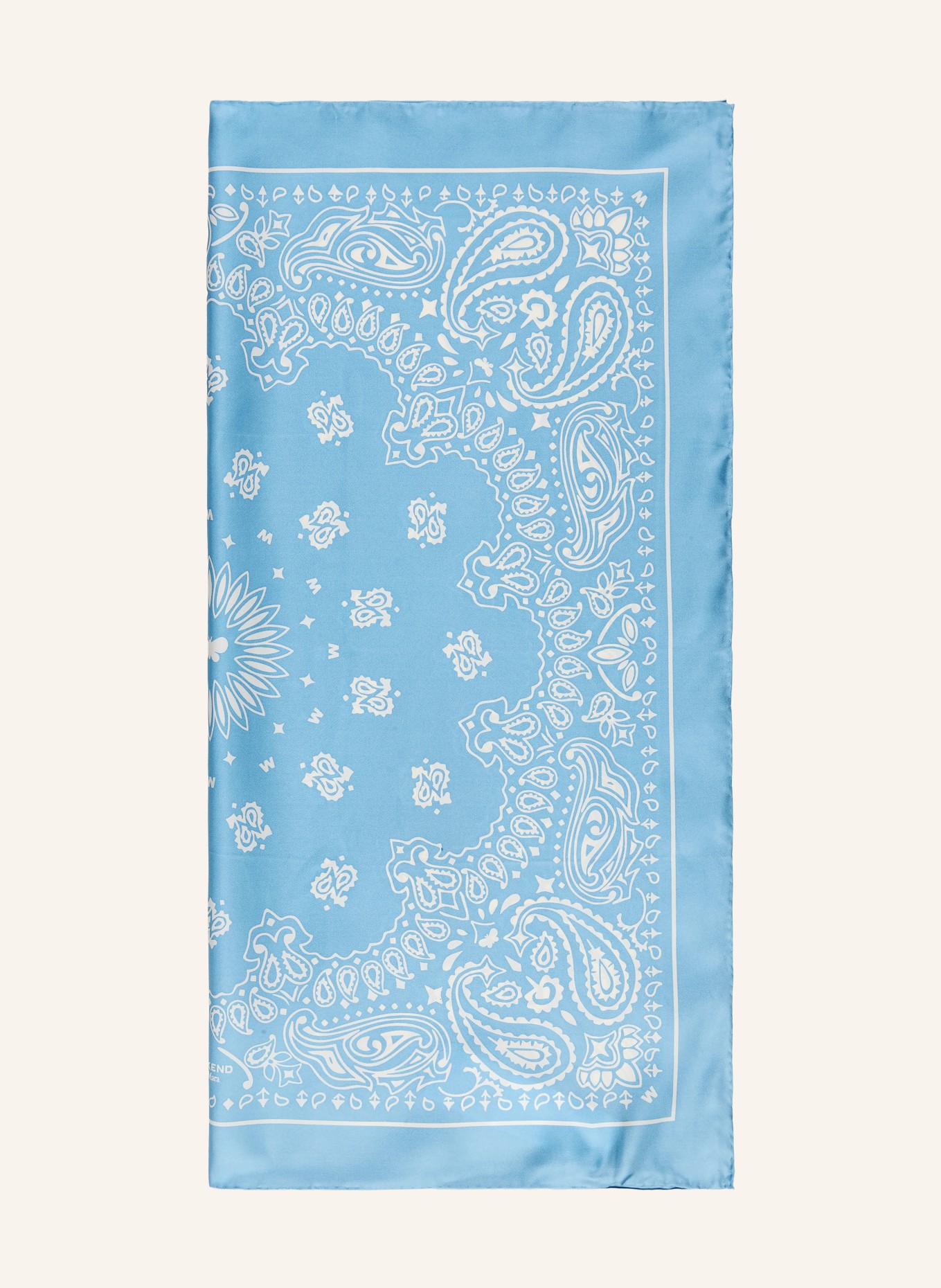 WEEKEND Max Mara Silk Scarf SIAM: LIGHT BLUE / WHITE