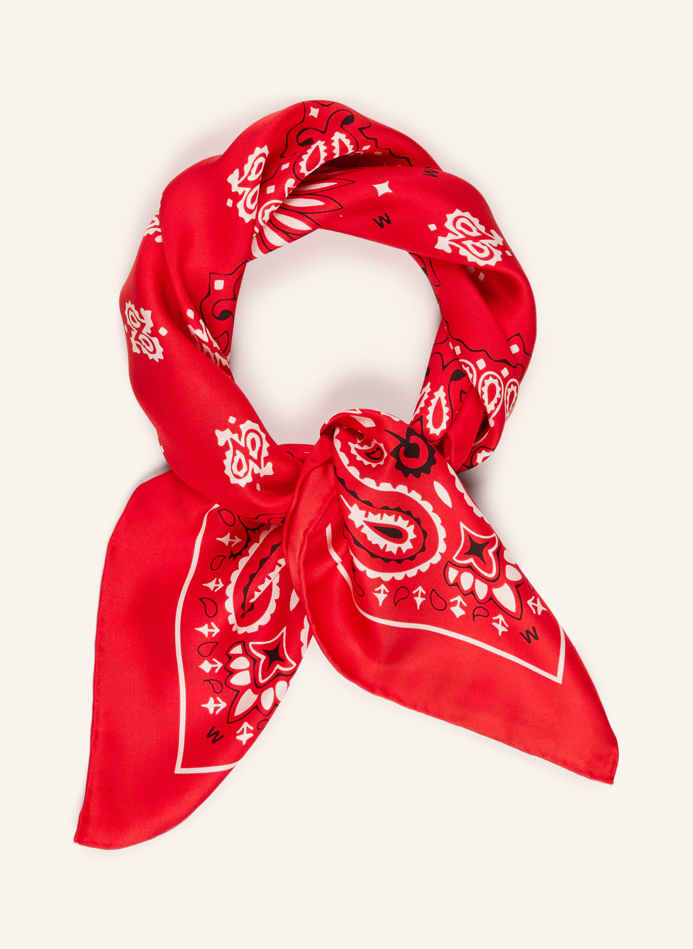 WEEKEND Max Mara Silk Scarf SIAM: RED / WHITE
