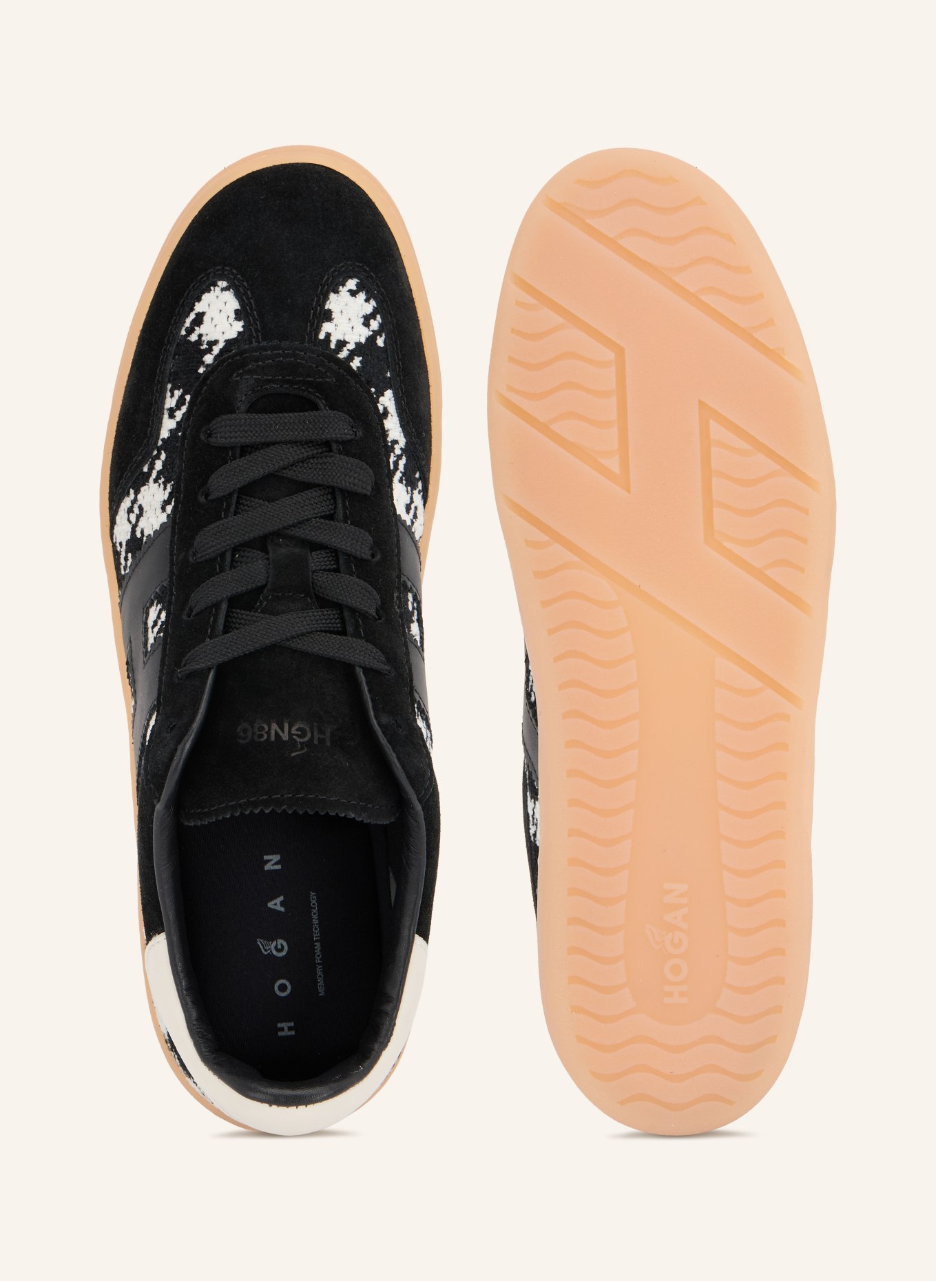 HOGAN Sneakersy COOL: CZARNY / BIAŁY