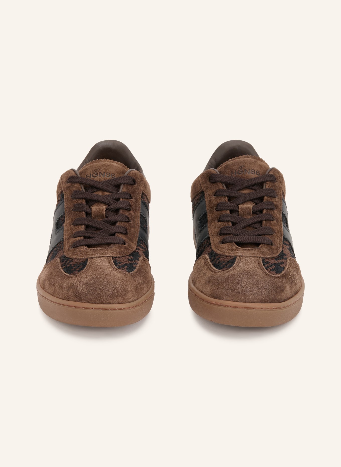 HOGAN Sneakersy COOL: BRĄZOWY / CIEMNOBRĄZOWY / CZARNY