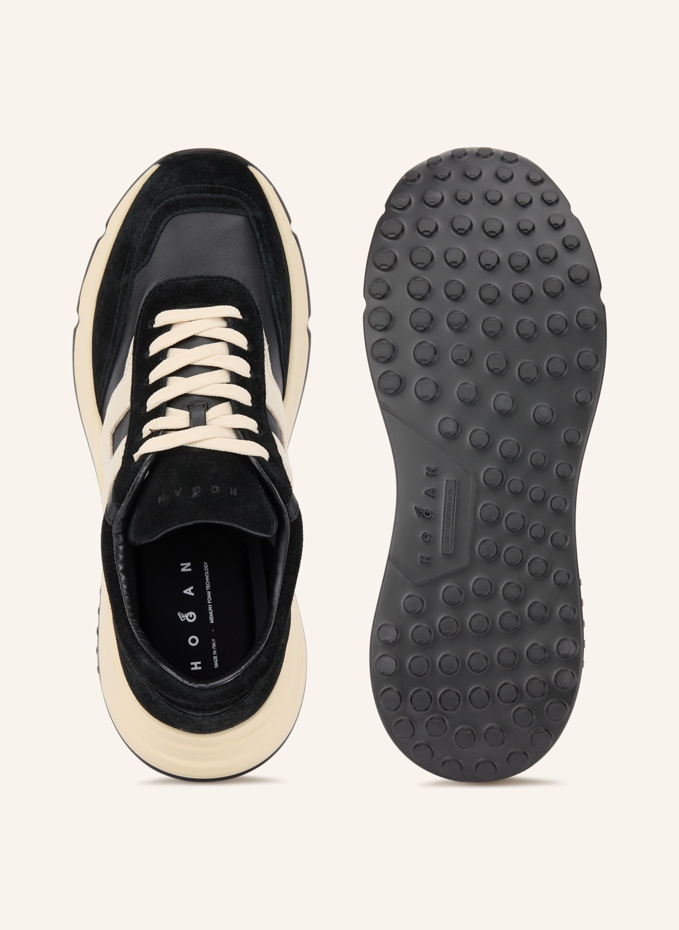 HOGAN Sneaker H669: SCHWARZ / WEISS